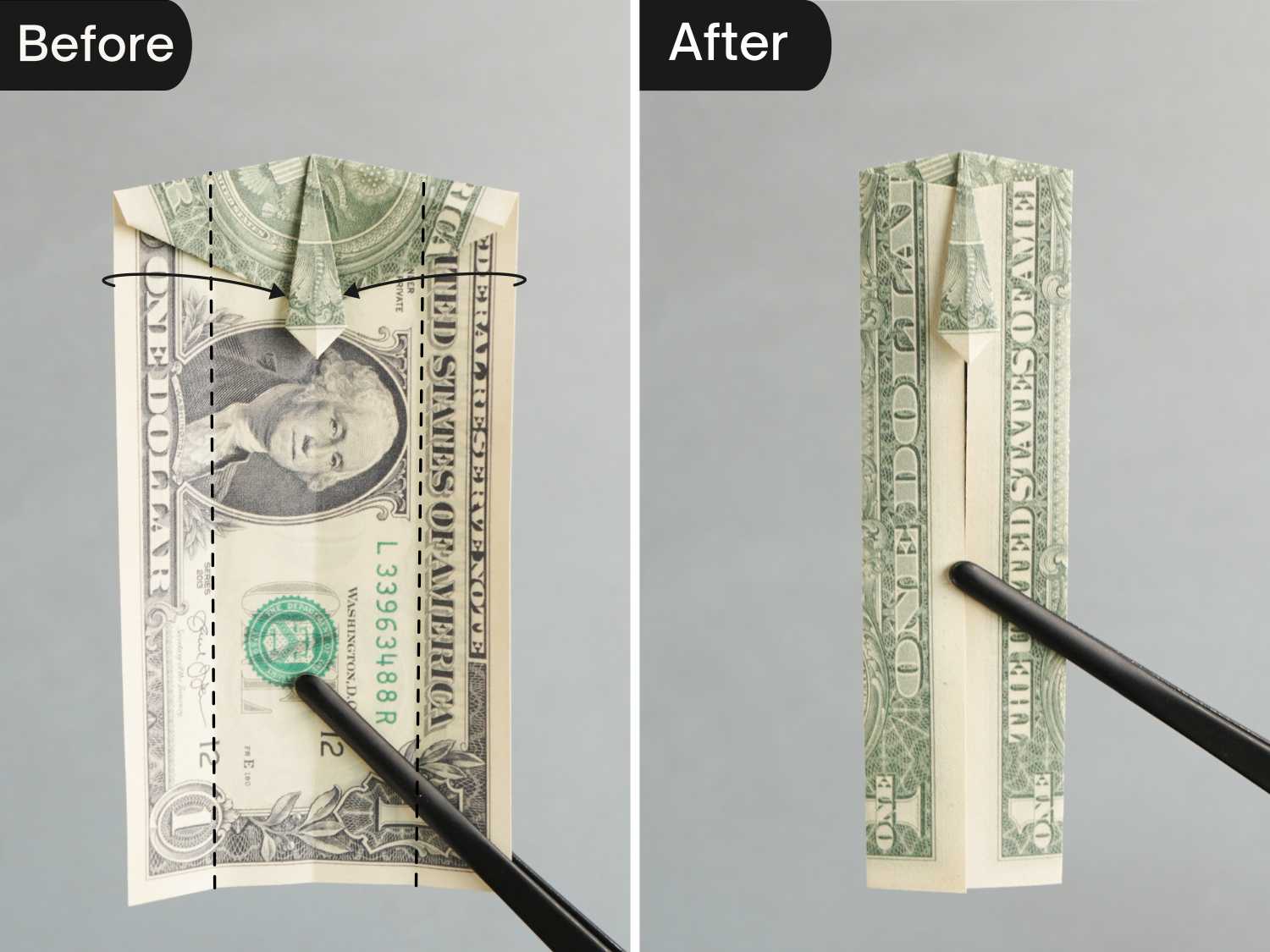 dollar bill origami shirt | origamiok
