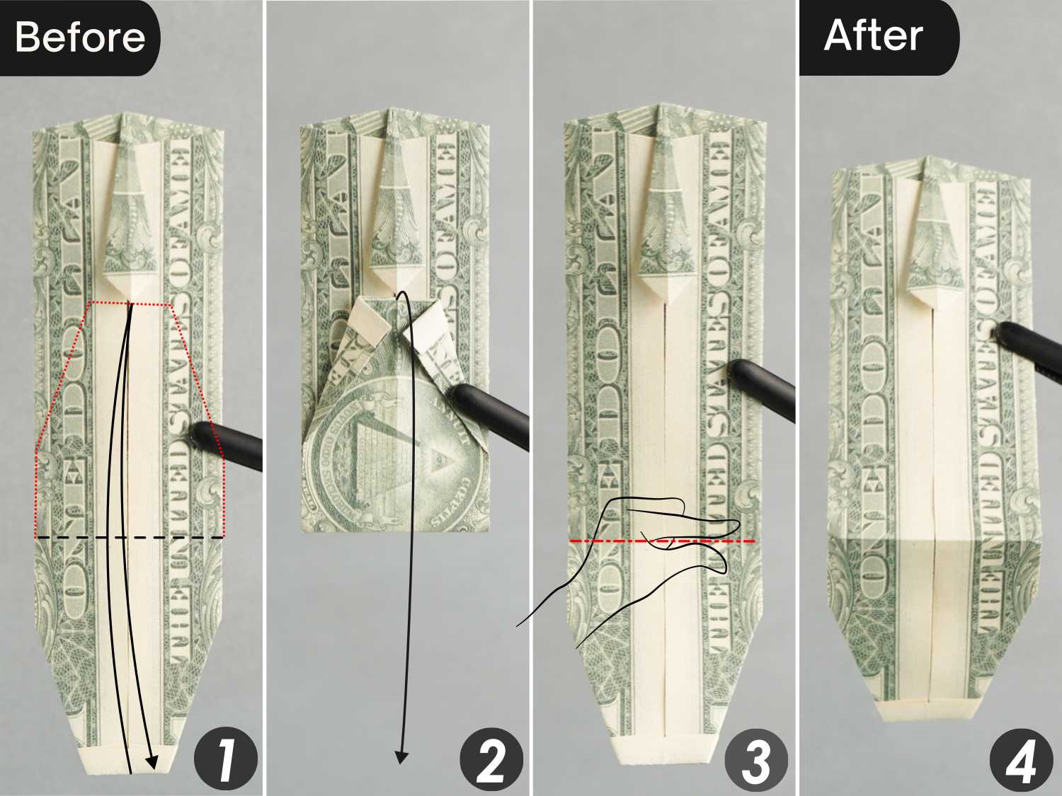 dollar bill origami shirt | origamiok