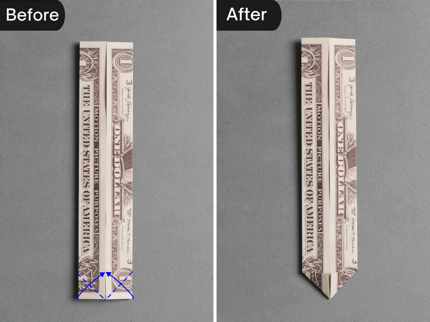 dollar bill origami sword | origamiok