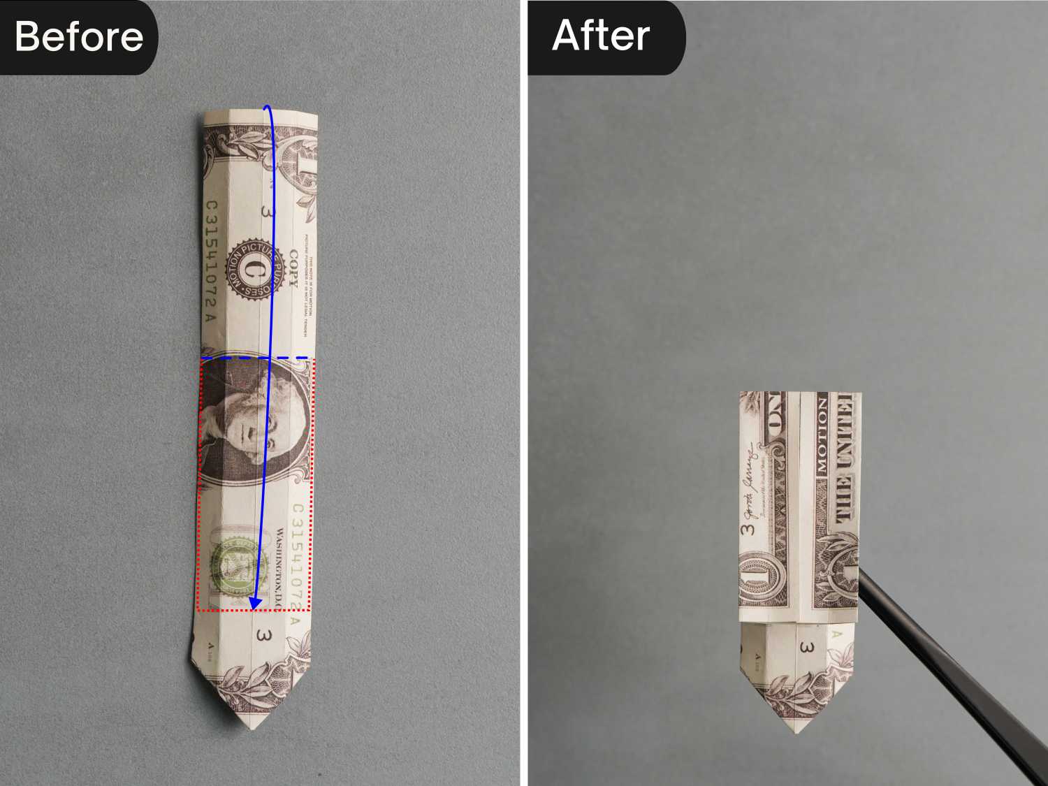 dollar bill origami sword | origamiok