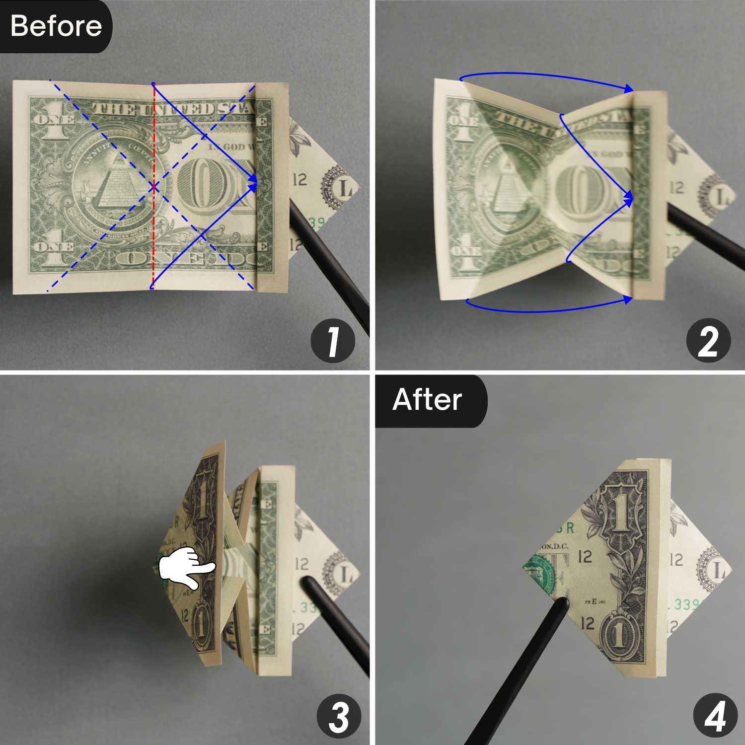 dollar bill origami turtle | origamiok