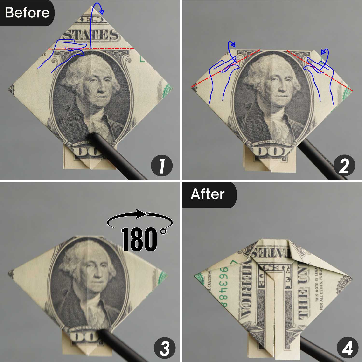 dollar bill origami turtle | origamiok