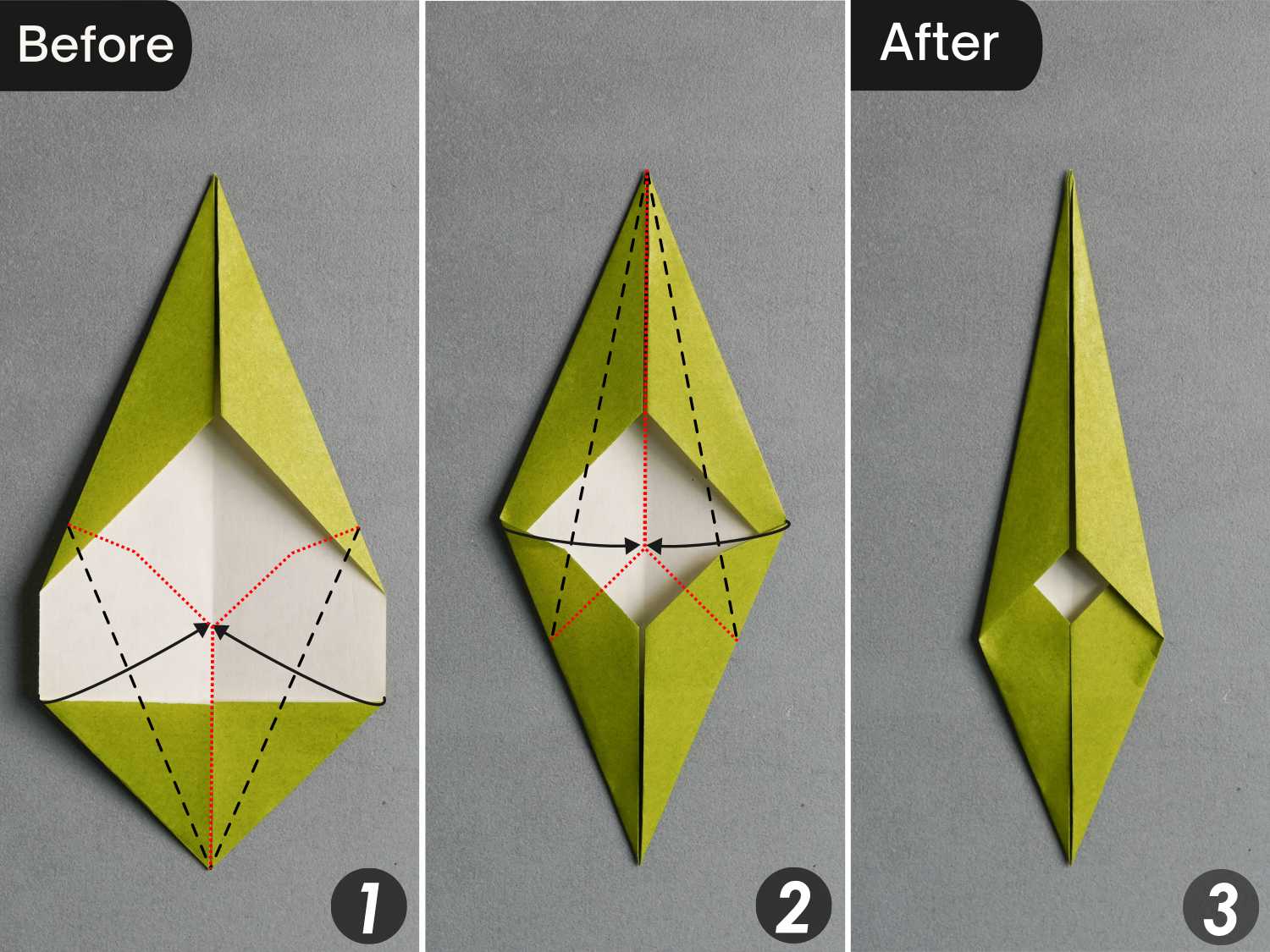 easy origami tulip leaf | origamiok