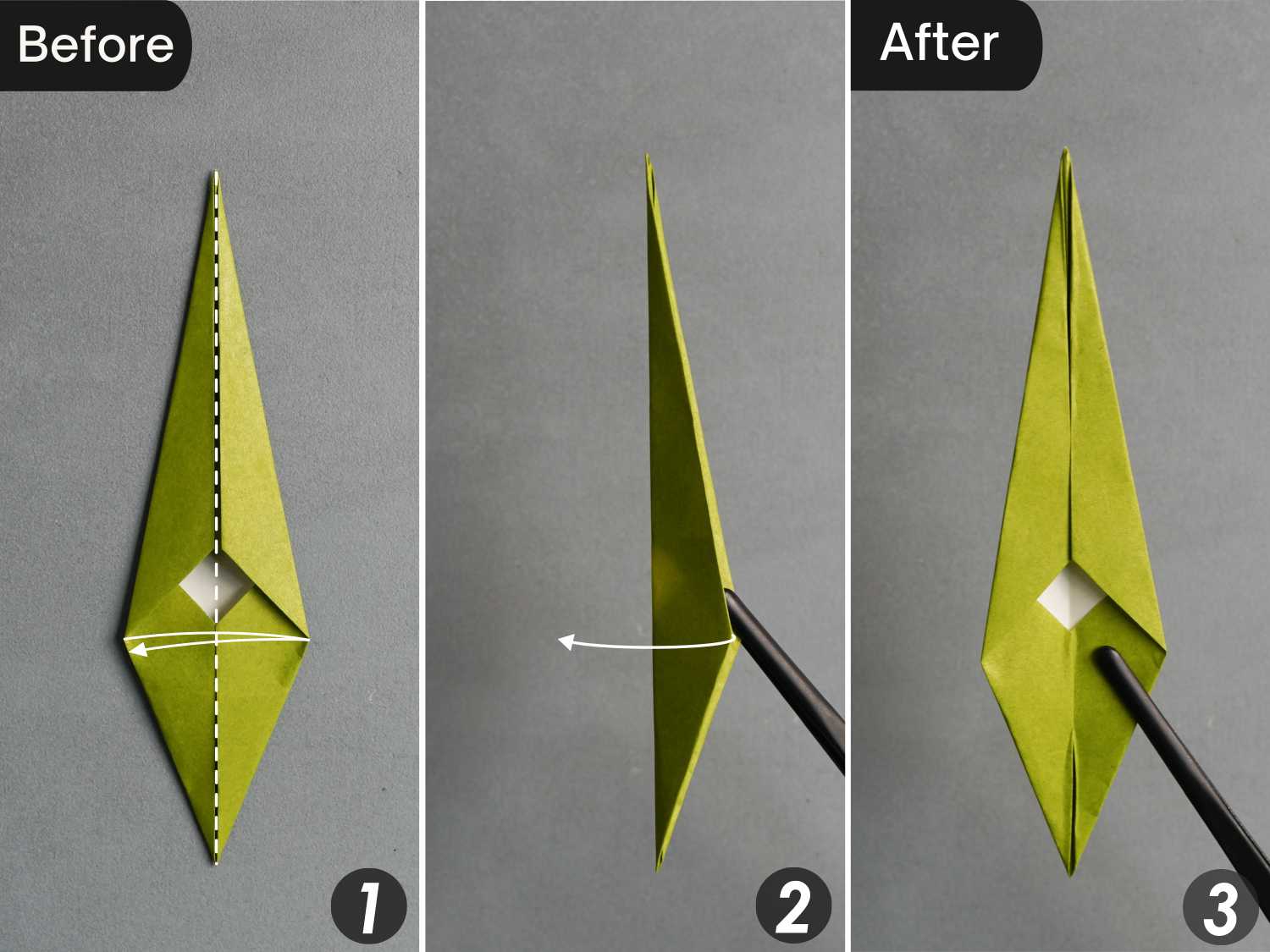 easy origami tulip leaf | origamiok