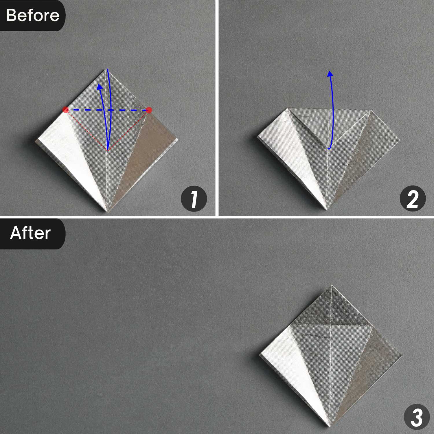 gum wrapper origami crane | origamiok