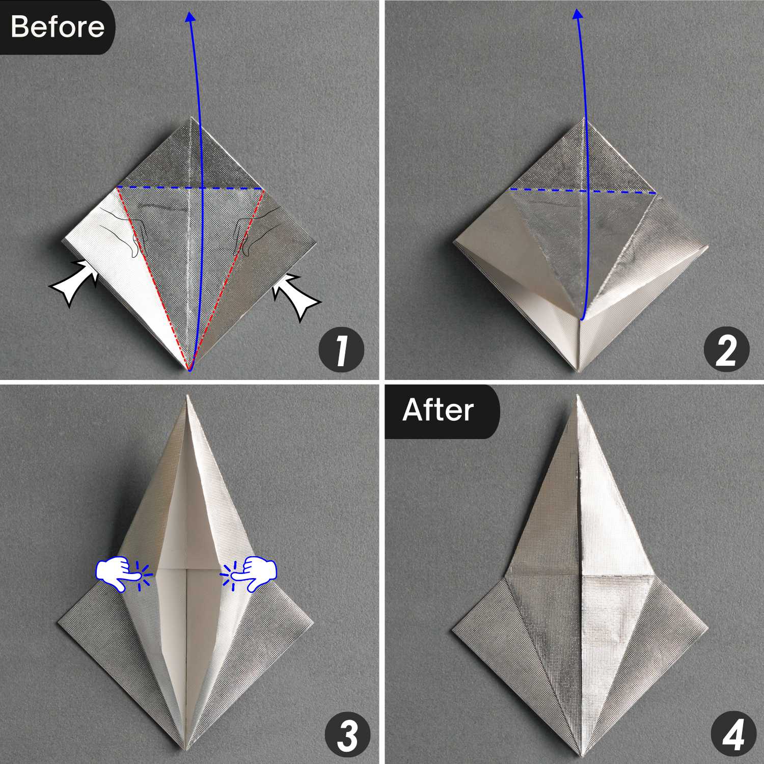 gum wrapper origami crane | origamiok
