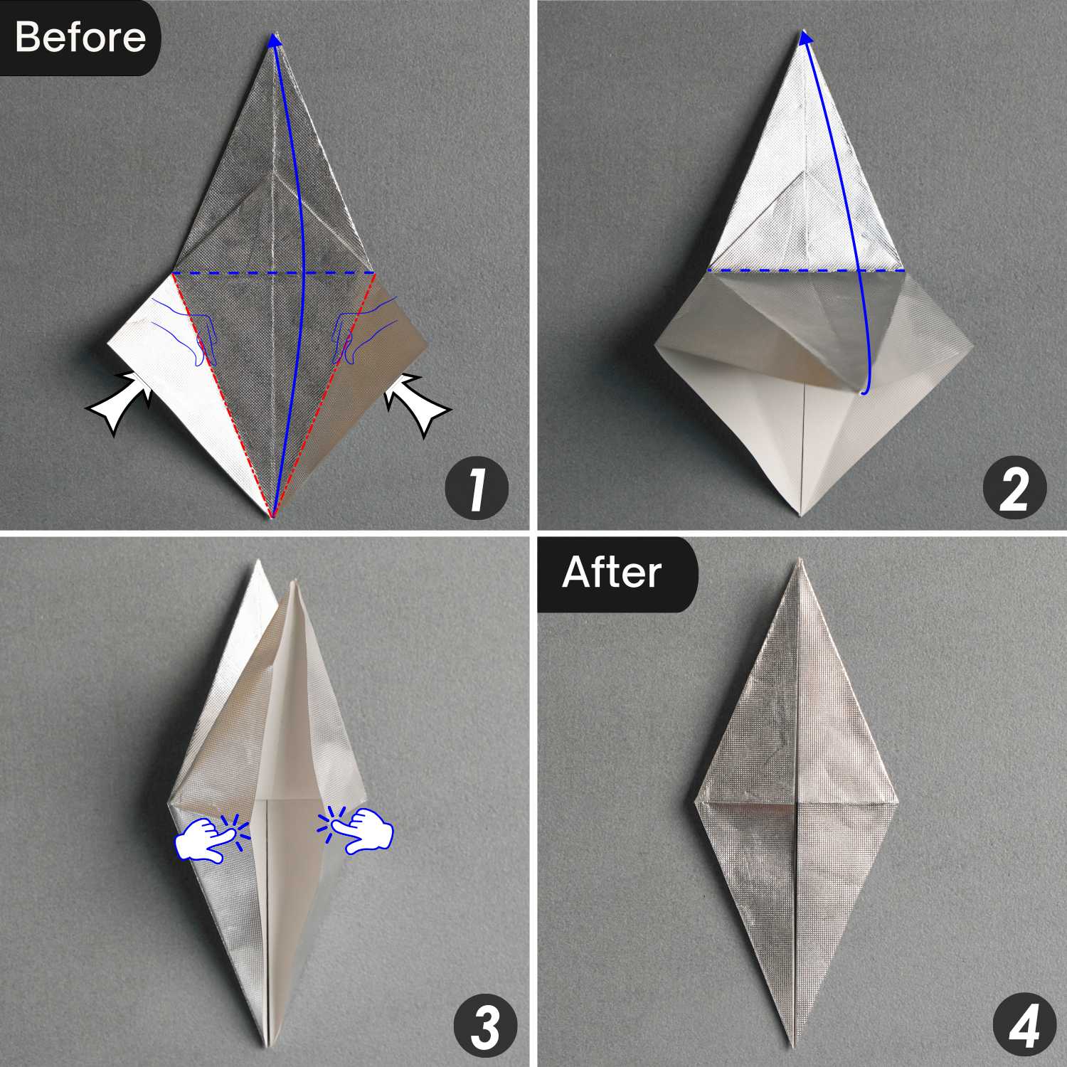 gum wrapper origami crane | origamiok