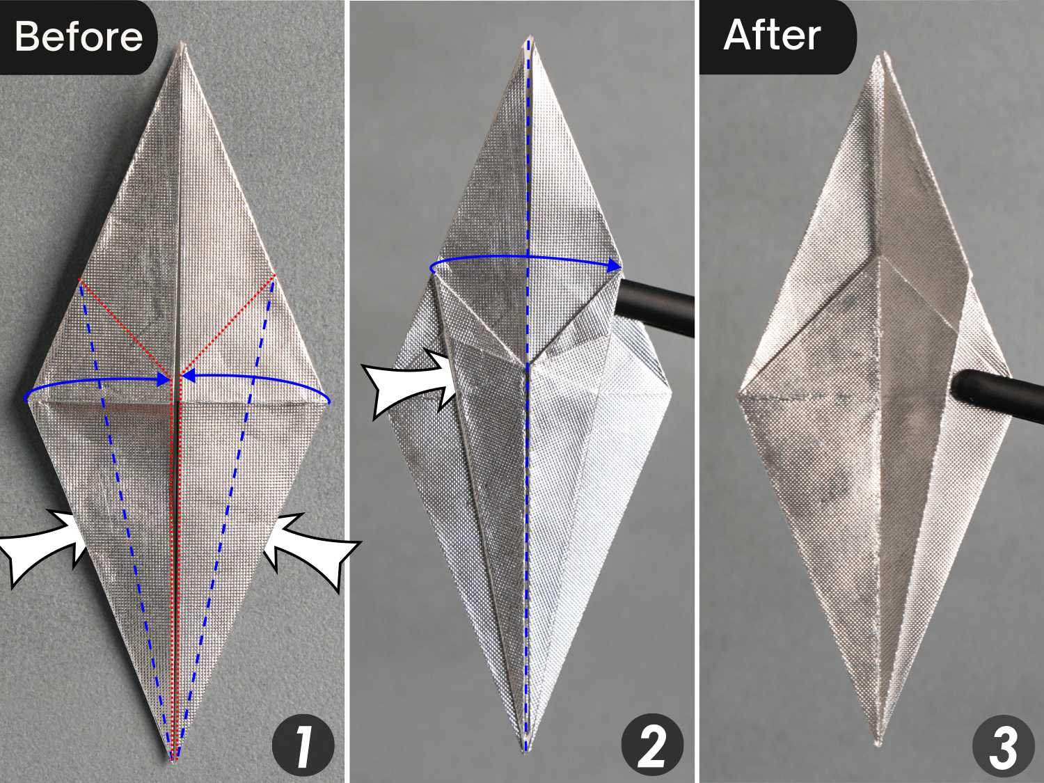 gum wrapper origami crane | origamiok