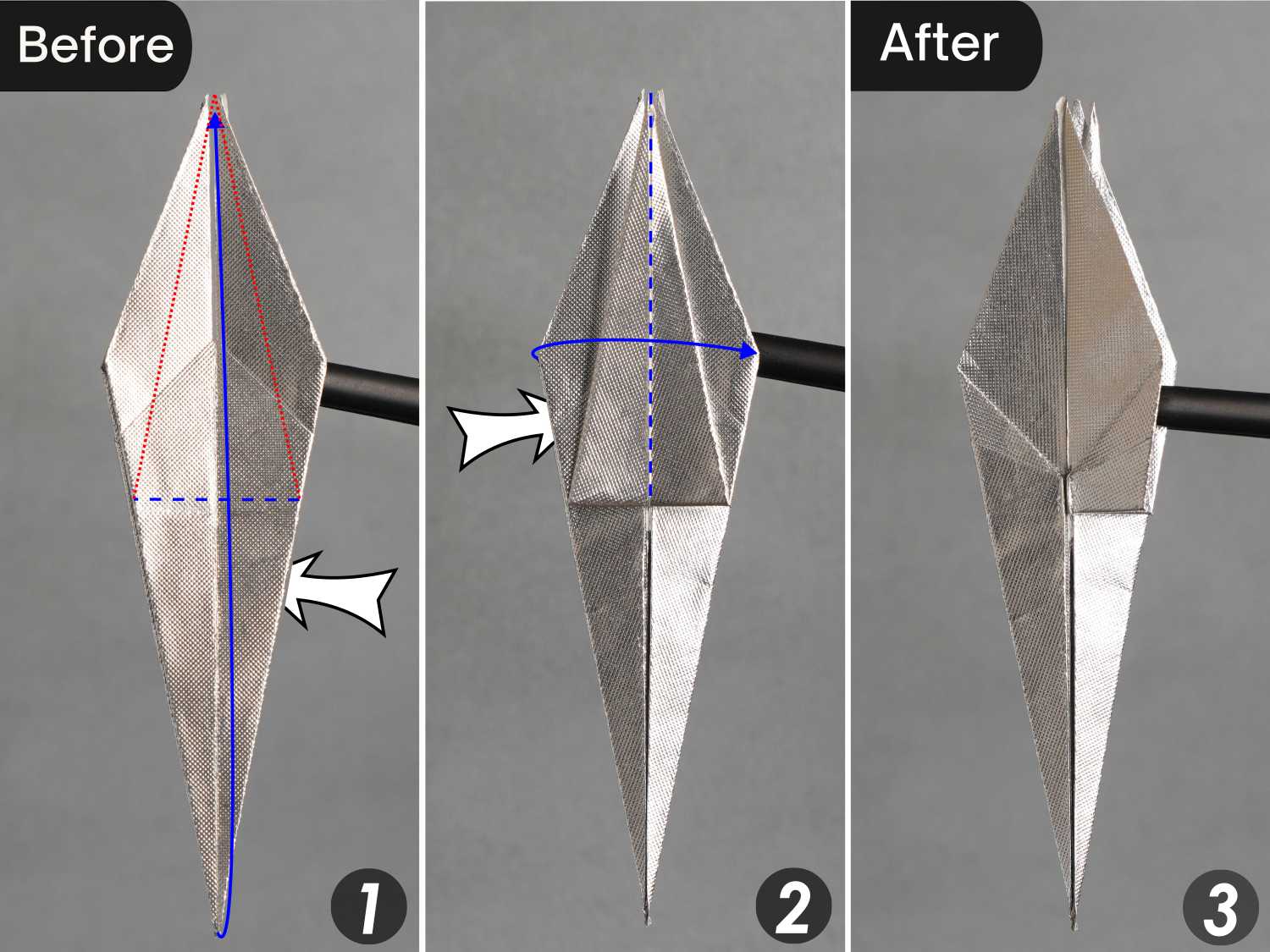 gum wrapper origami crane | origamiok