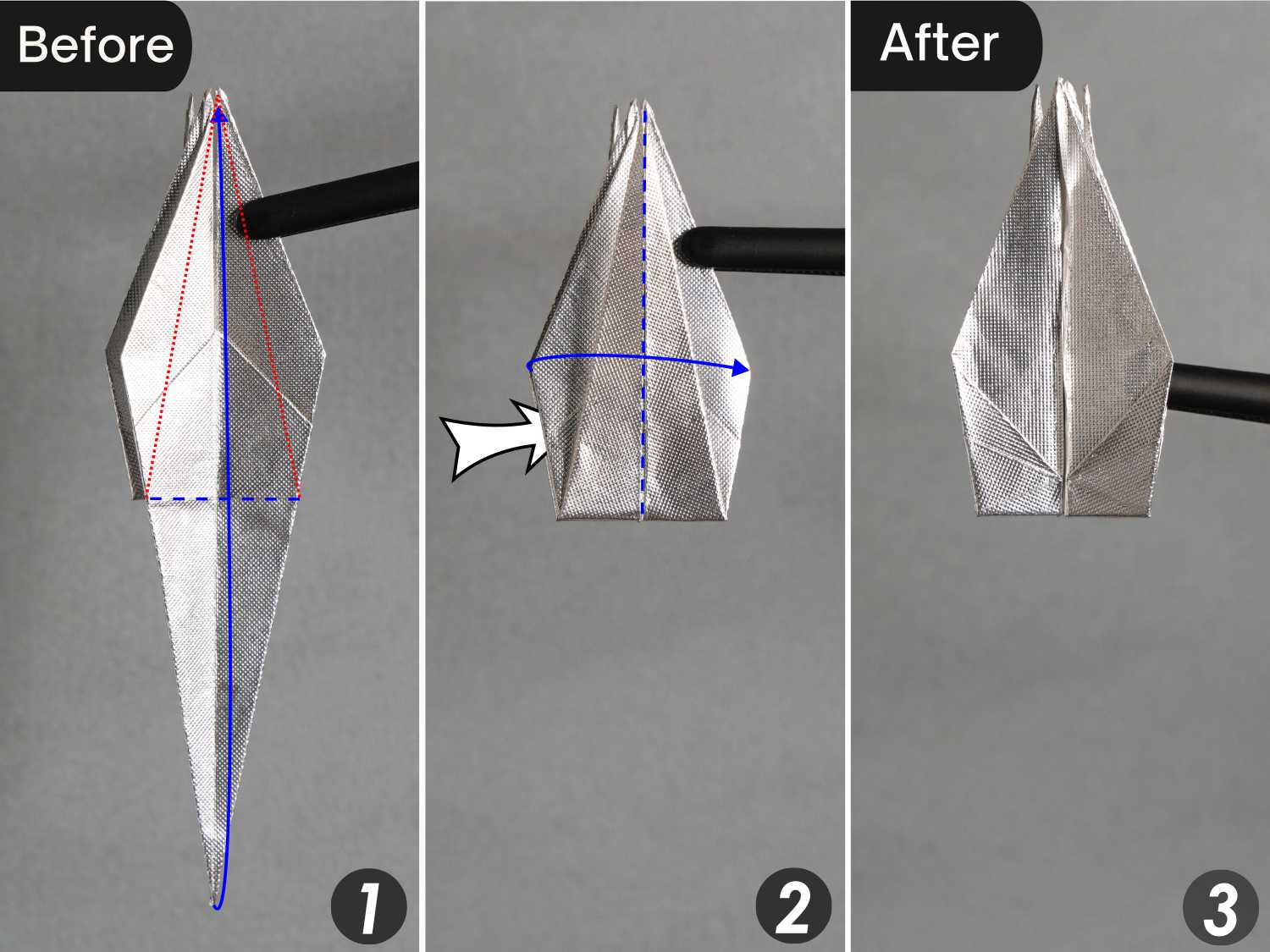 gum wrapper origami crane | origamiok