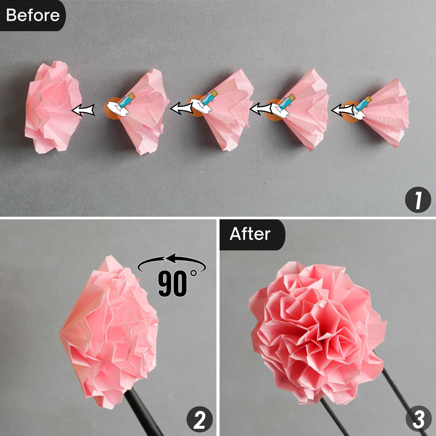 origami carnation | origamiok