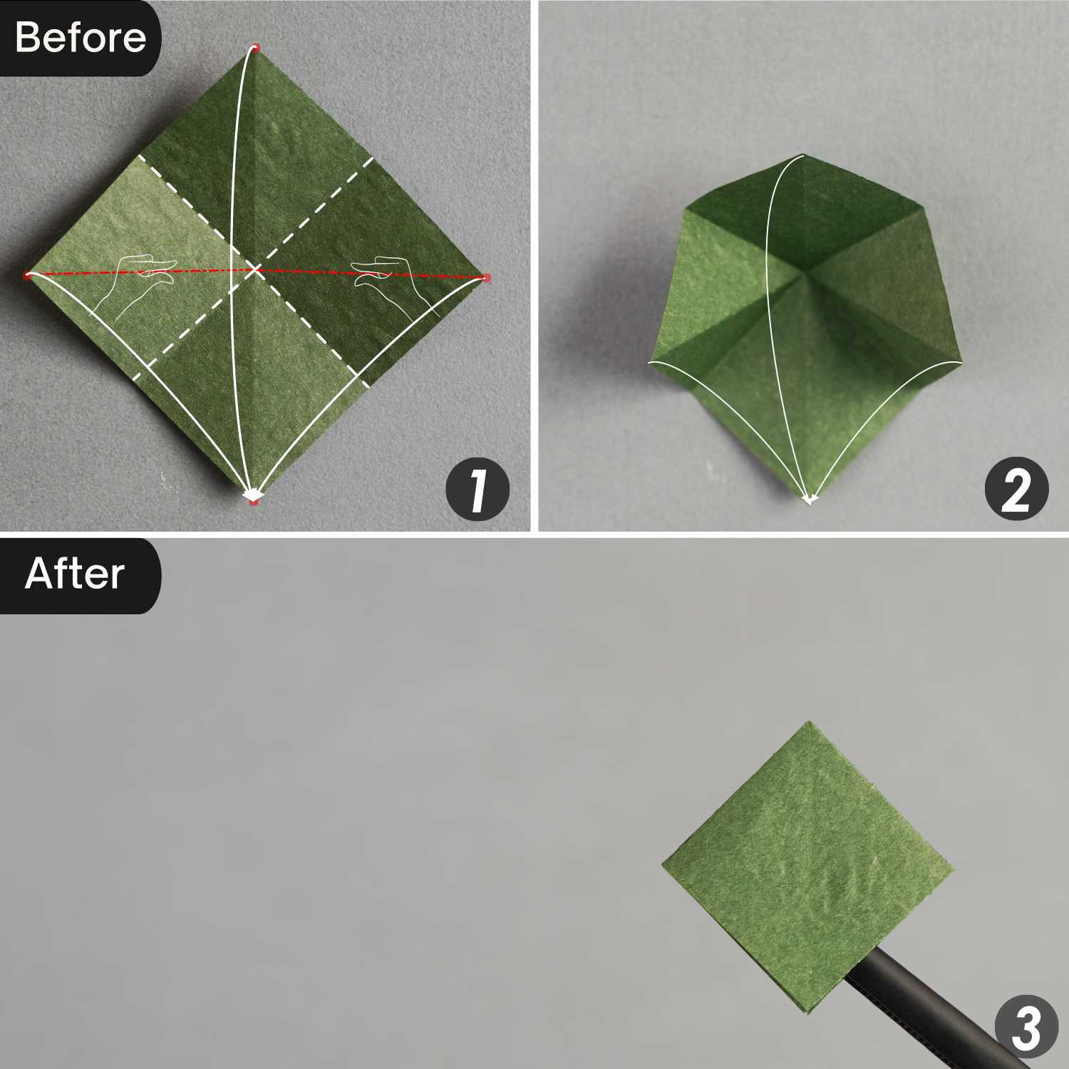 origami carnation pedicel | origamiok