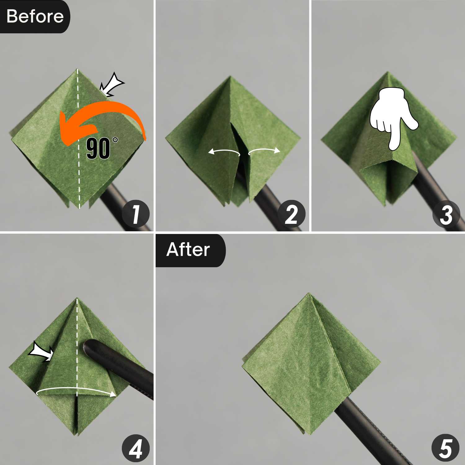 origami carnation pedicel | origamiok