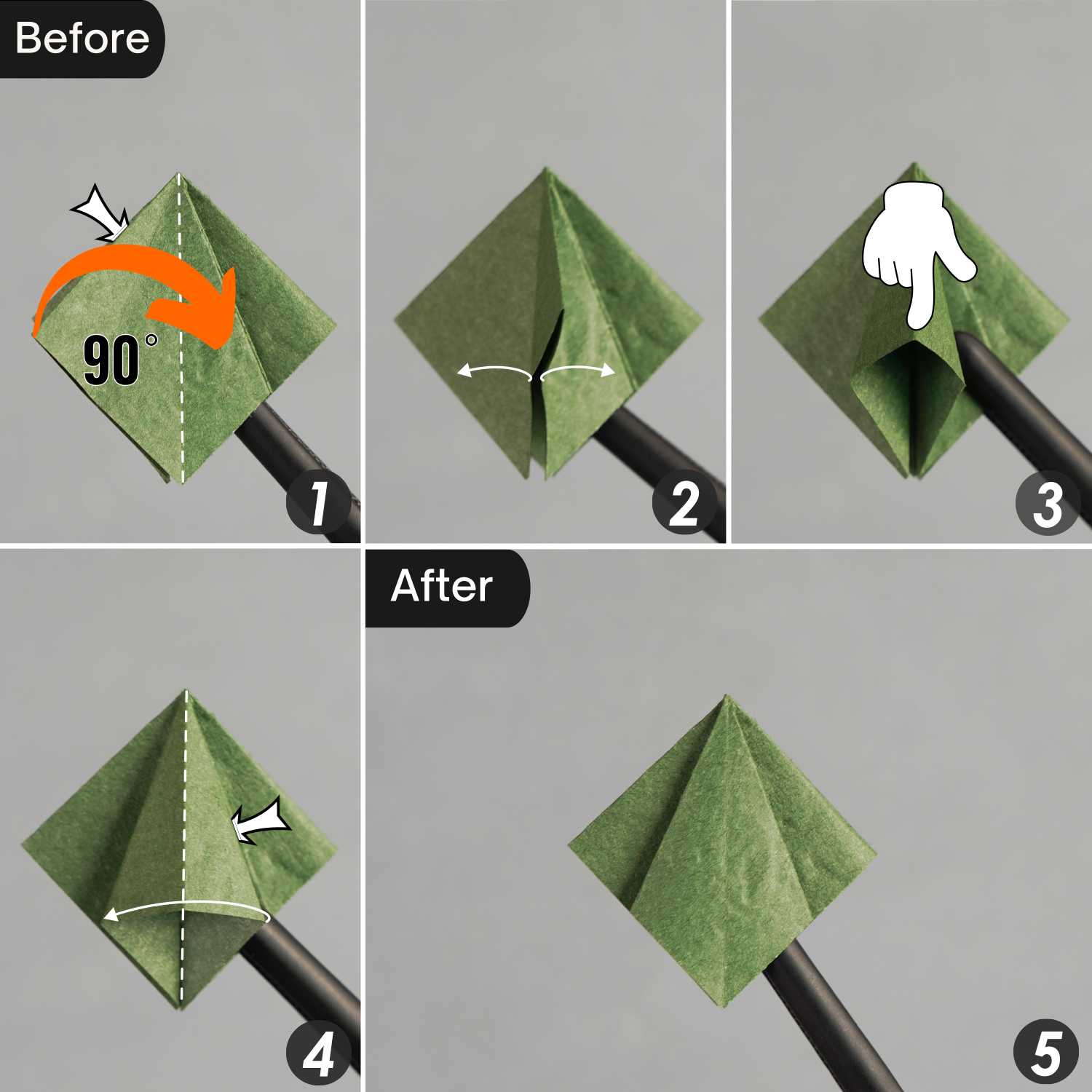 origami carnation pedicel | origamiok
