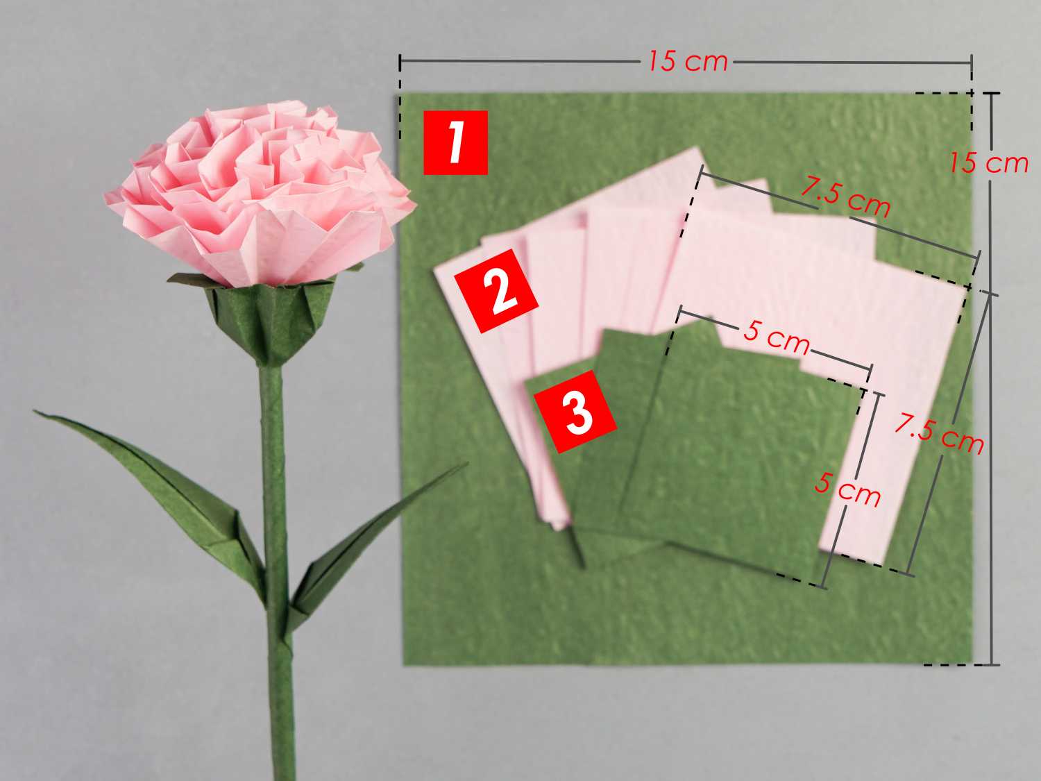 origami carnation | origamiok