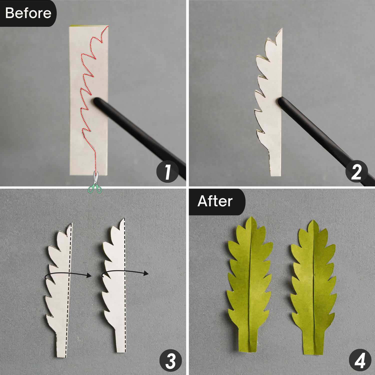 origami daisy leaves | origamiok