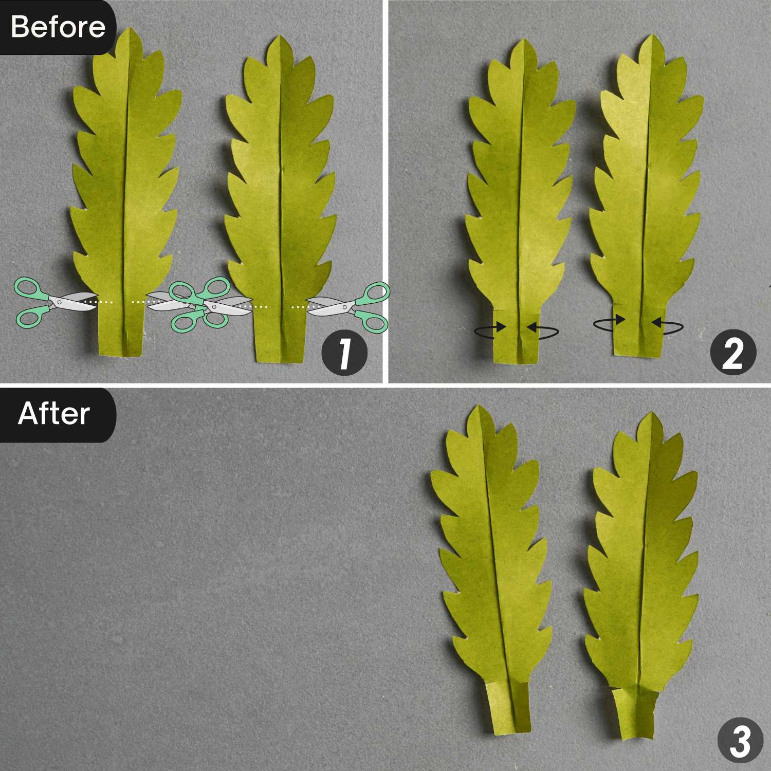 origami daisy leaves | origamiok