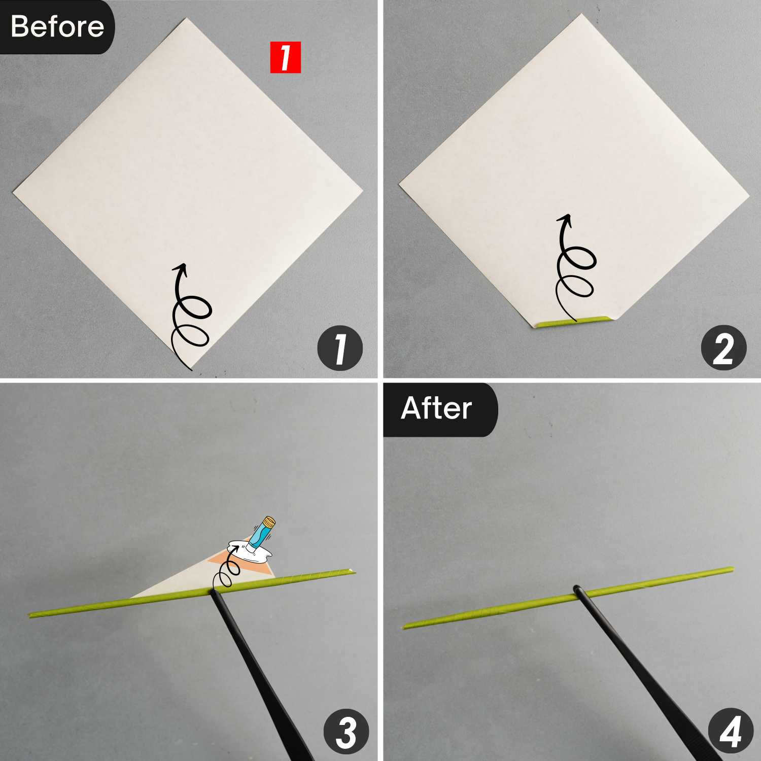 origami daisy stem | origamiok