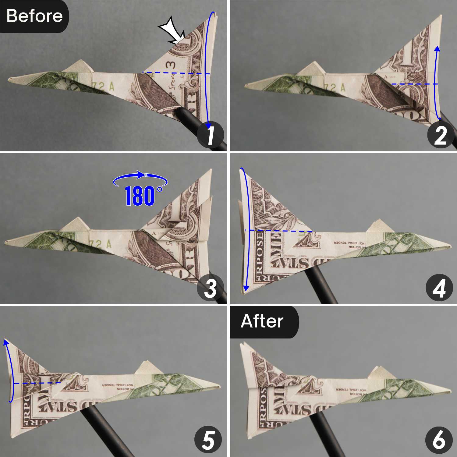 origami money plane | origamiok