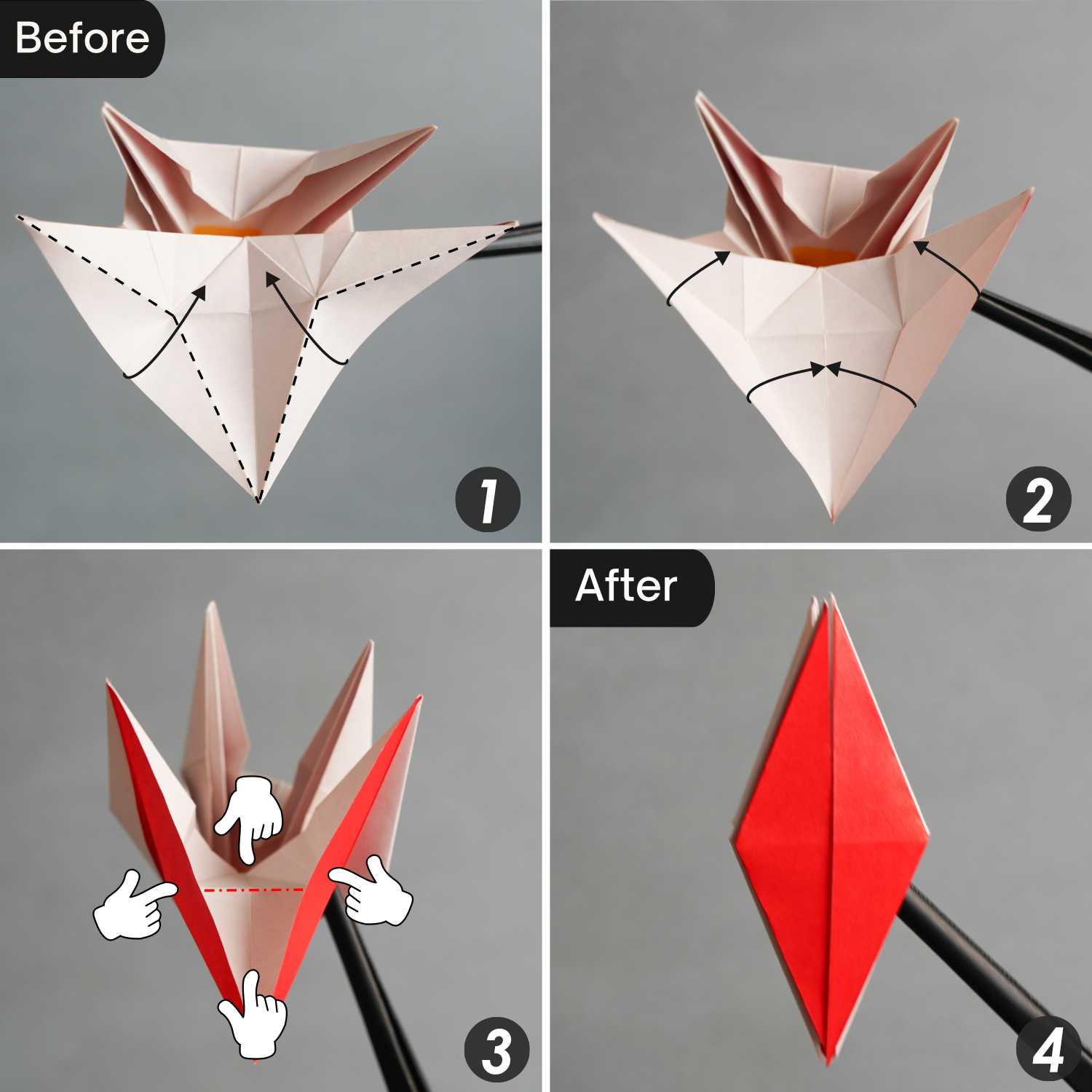 origami poinsettia | origamiok