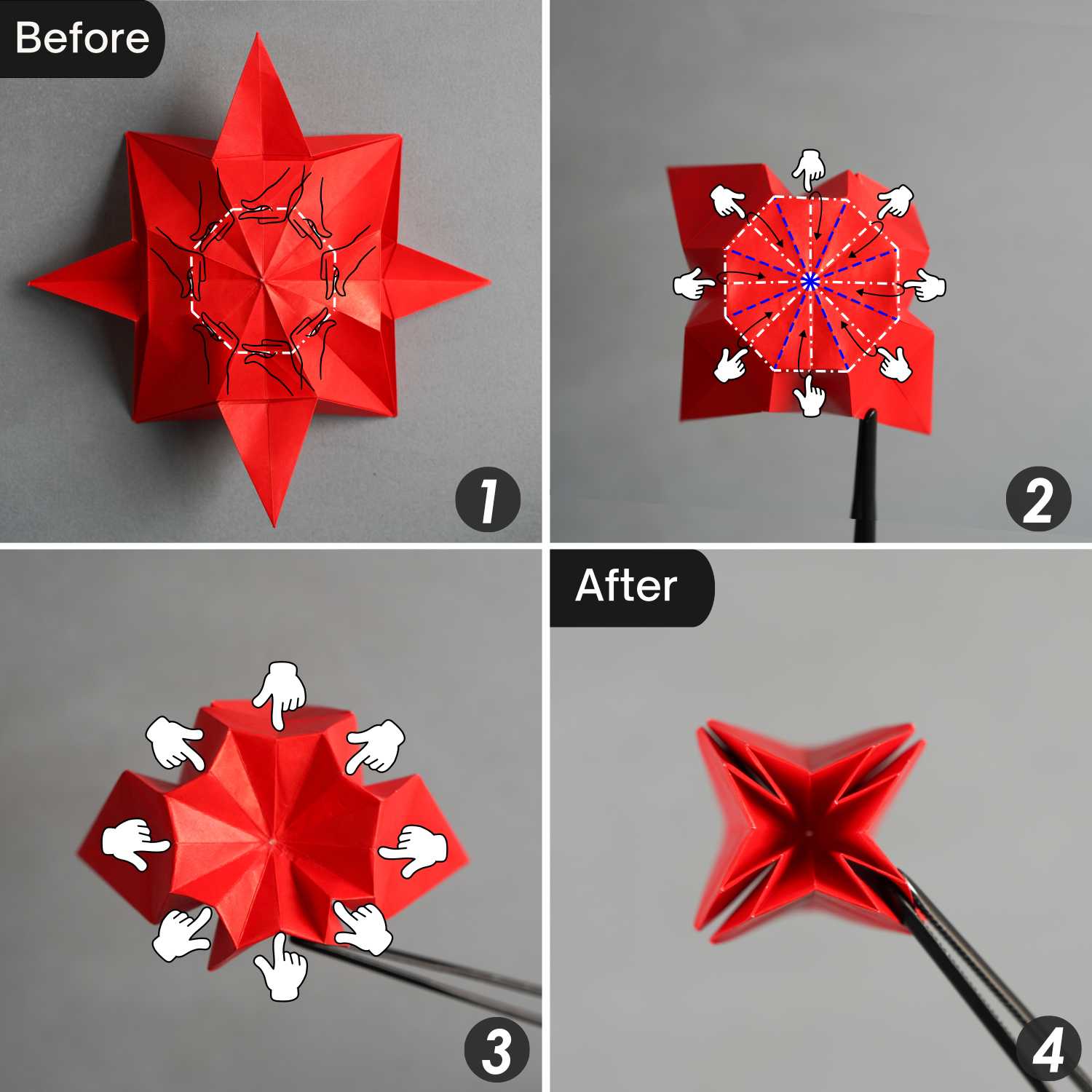 origami poinsettia | origamiok
