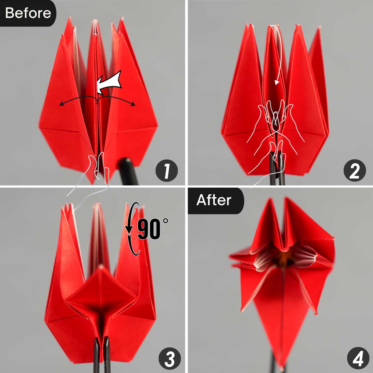 origami poinsettia | origamiok