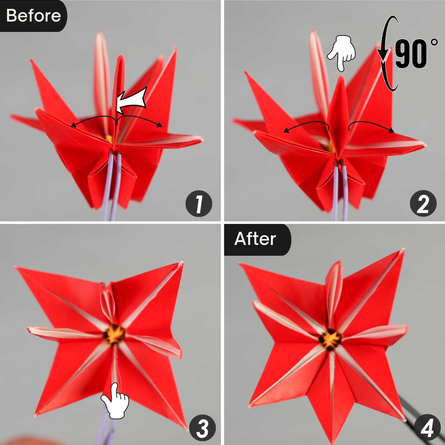 origami poinsettia | origamiok