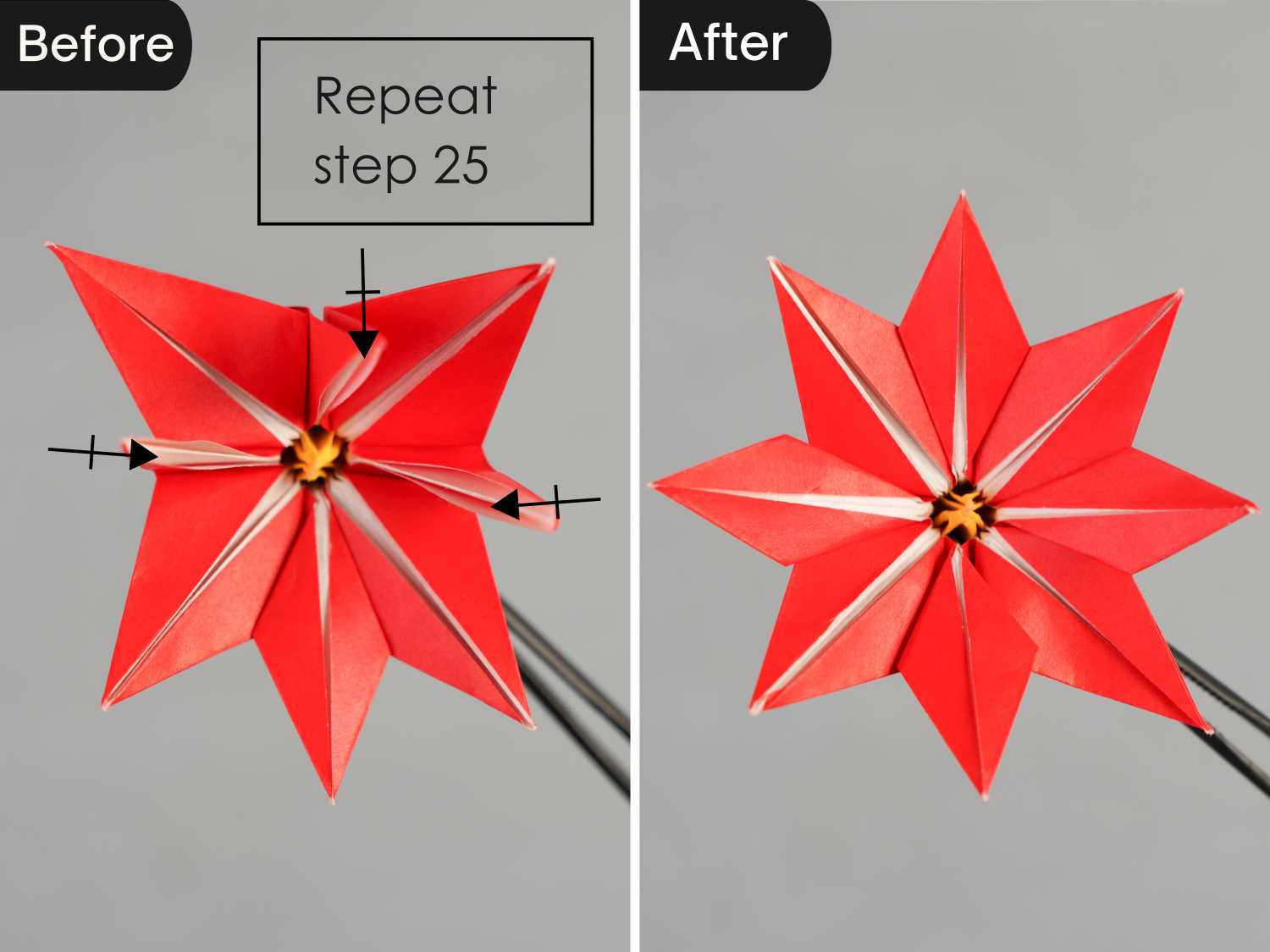 origami poinsettia | origamiok