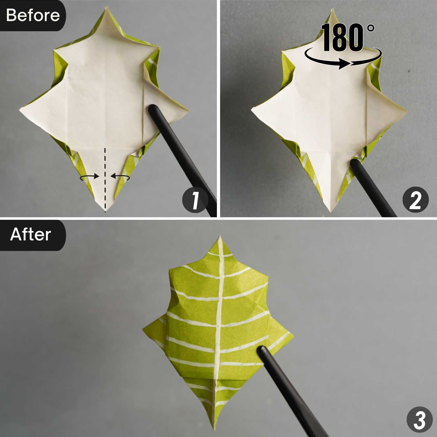 origami poinsettia leaf | origamiok