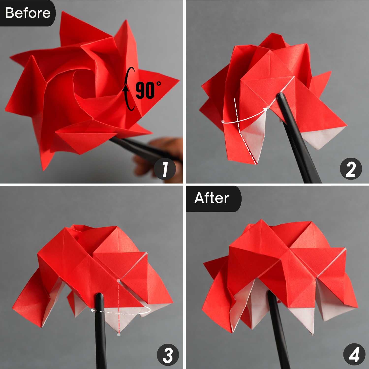 origami rose | origamiok