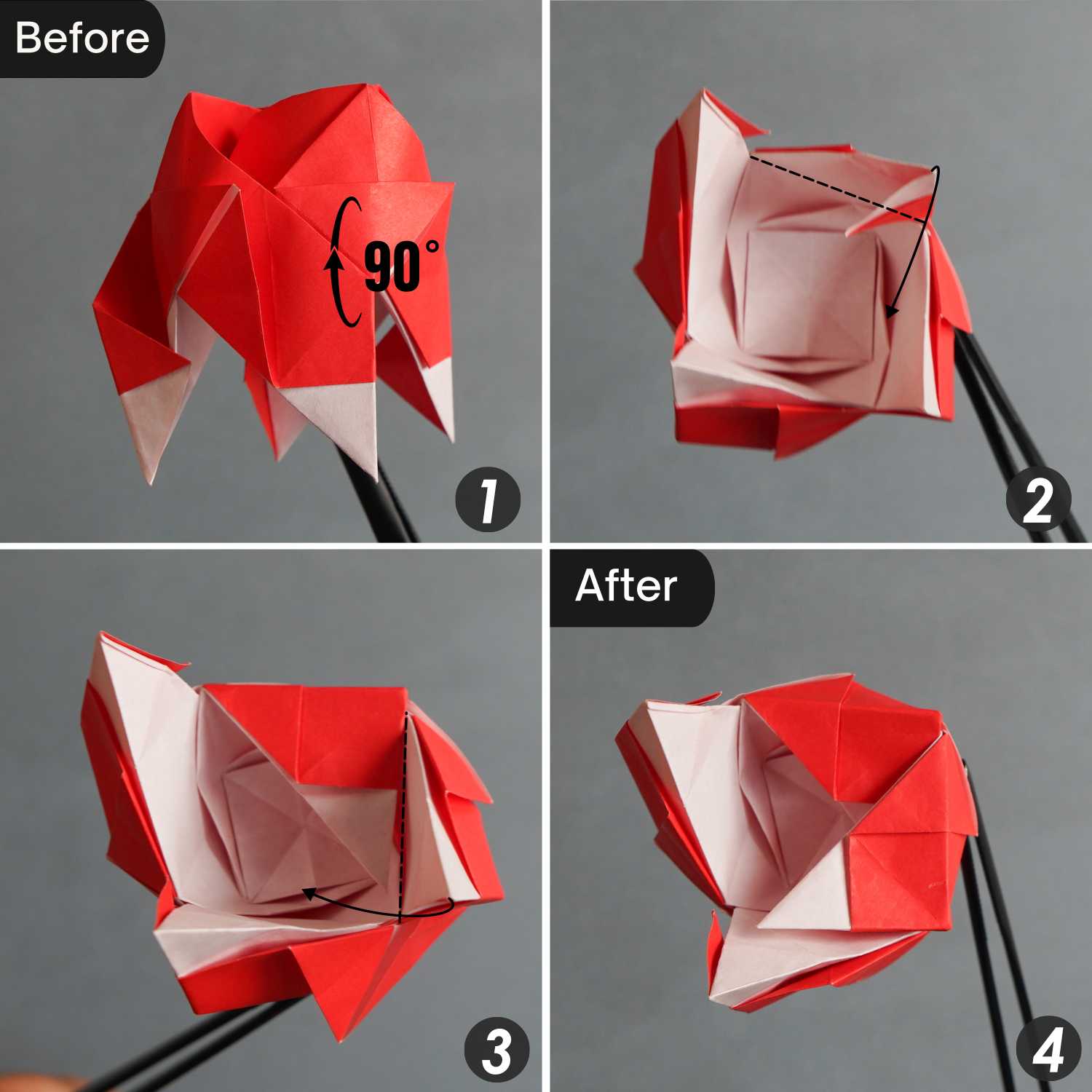origami rose | origamiok