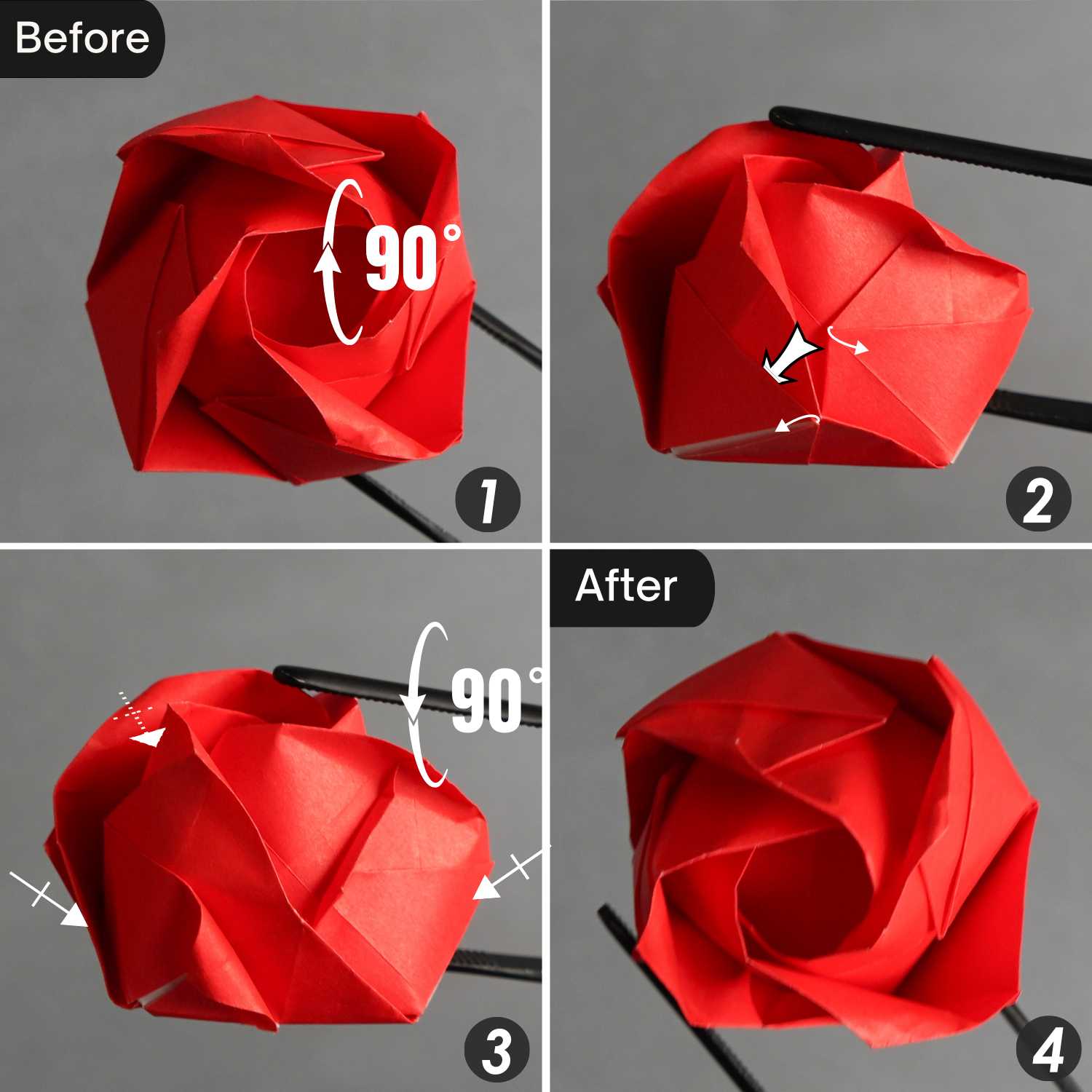 origami rose | origamiok