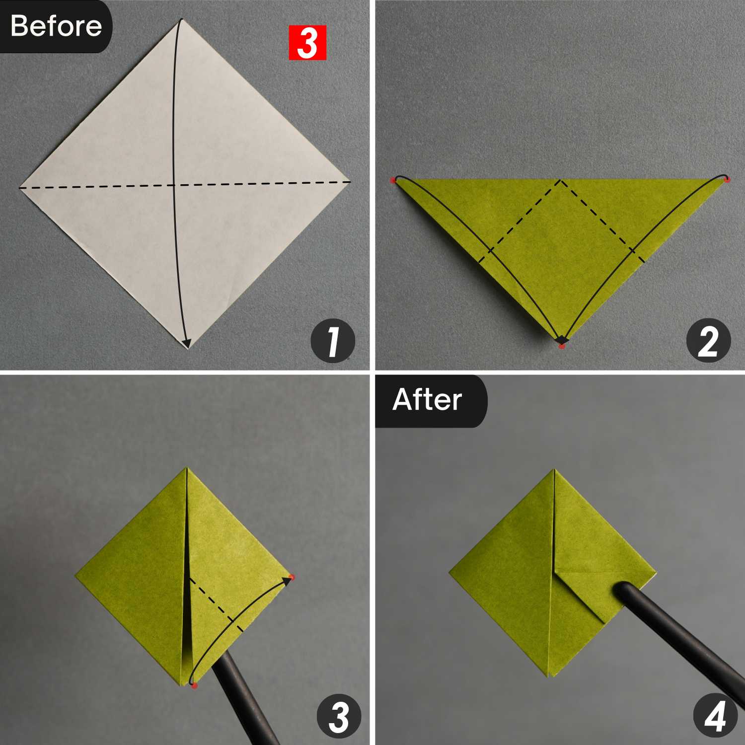 origami rose leaves | origamiok