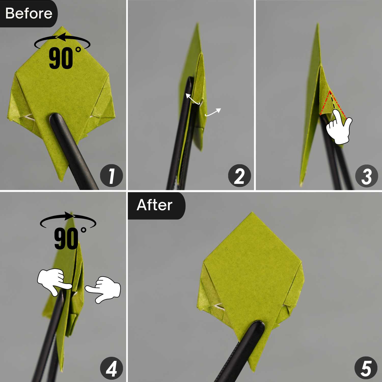 origami rose leaves | origamiok