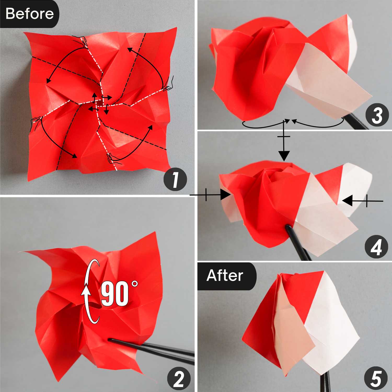 origami rose phu tran variation | origamiok