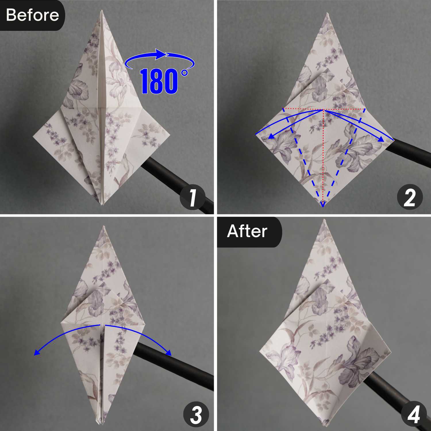 sticky note origami crane | origamiok