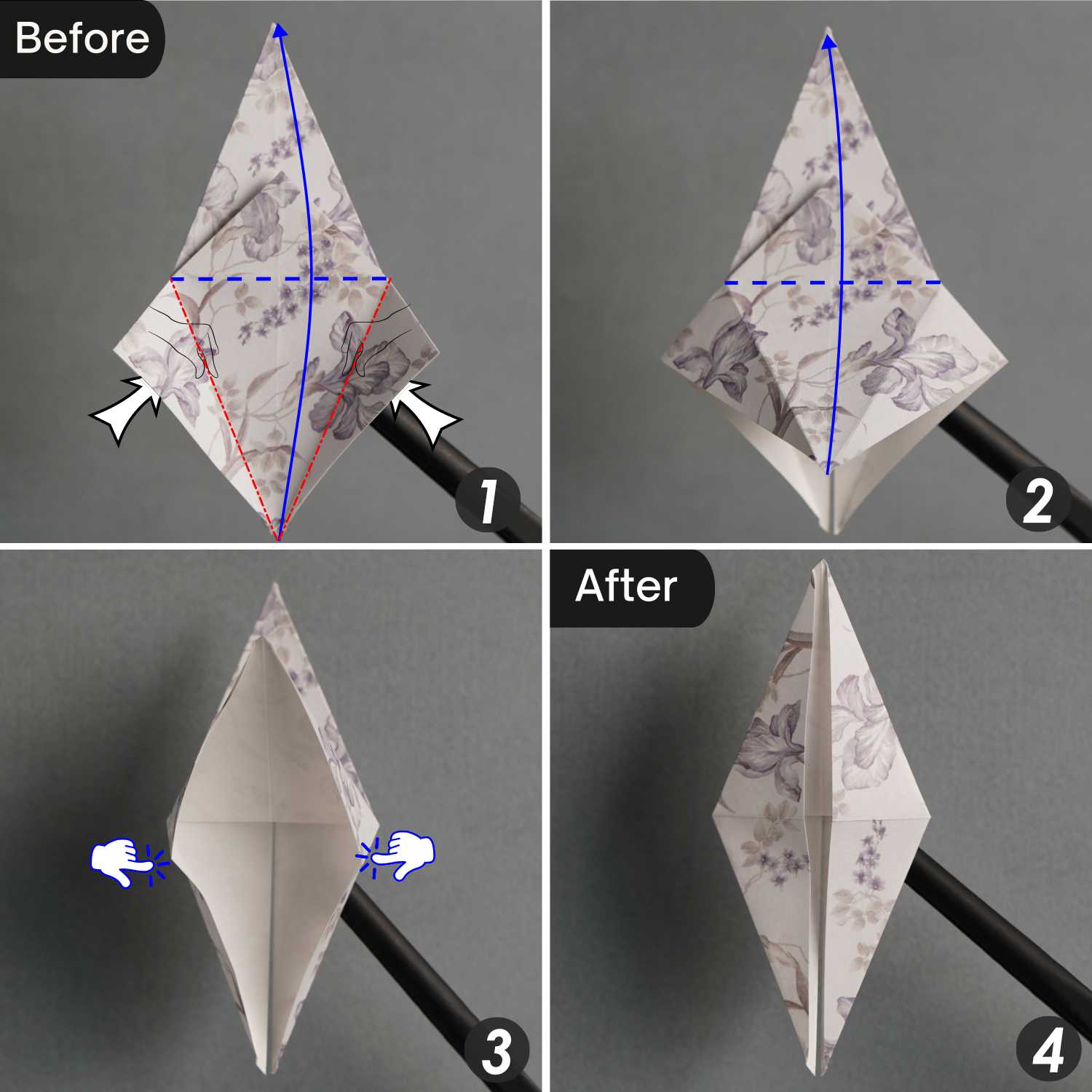 sticky note origami crane | origamiok