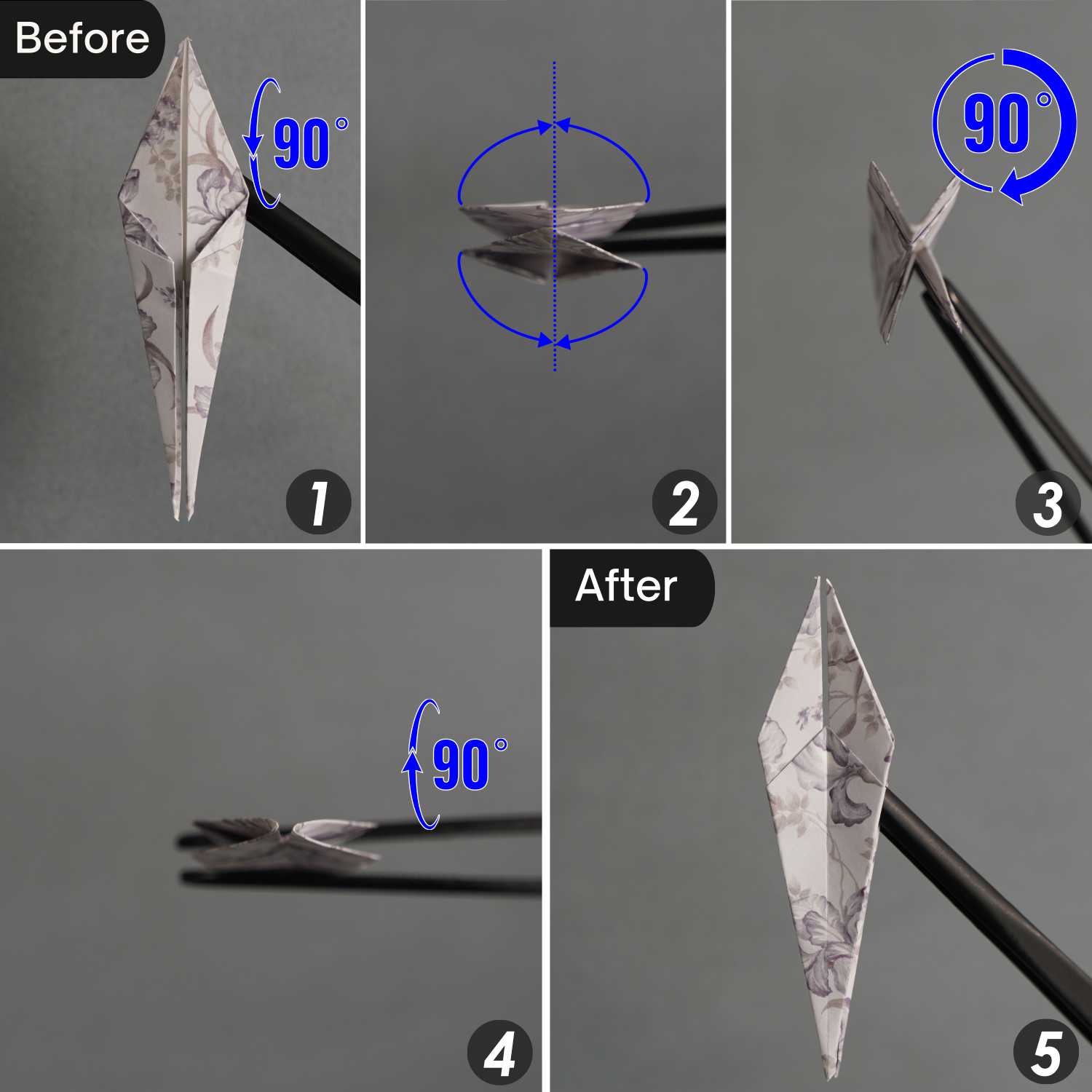 sticky note origami crane | origamiok