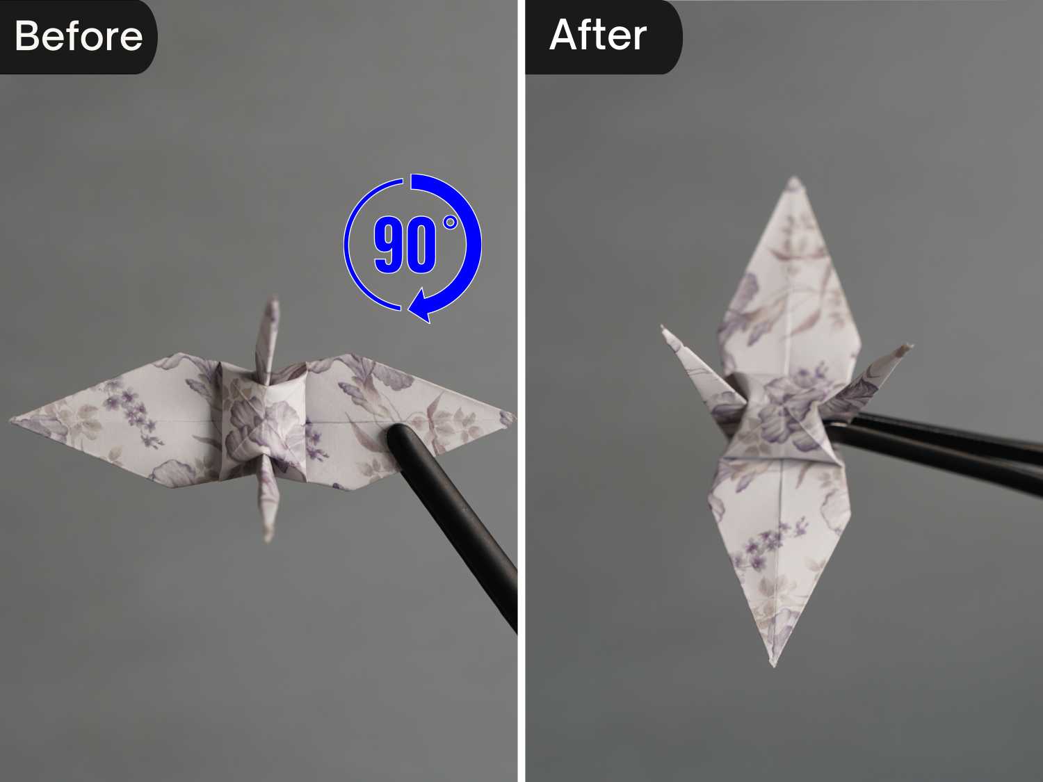 sticky note origami crane | origamiok