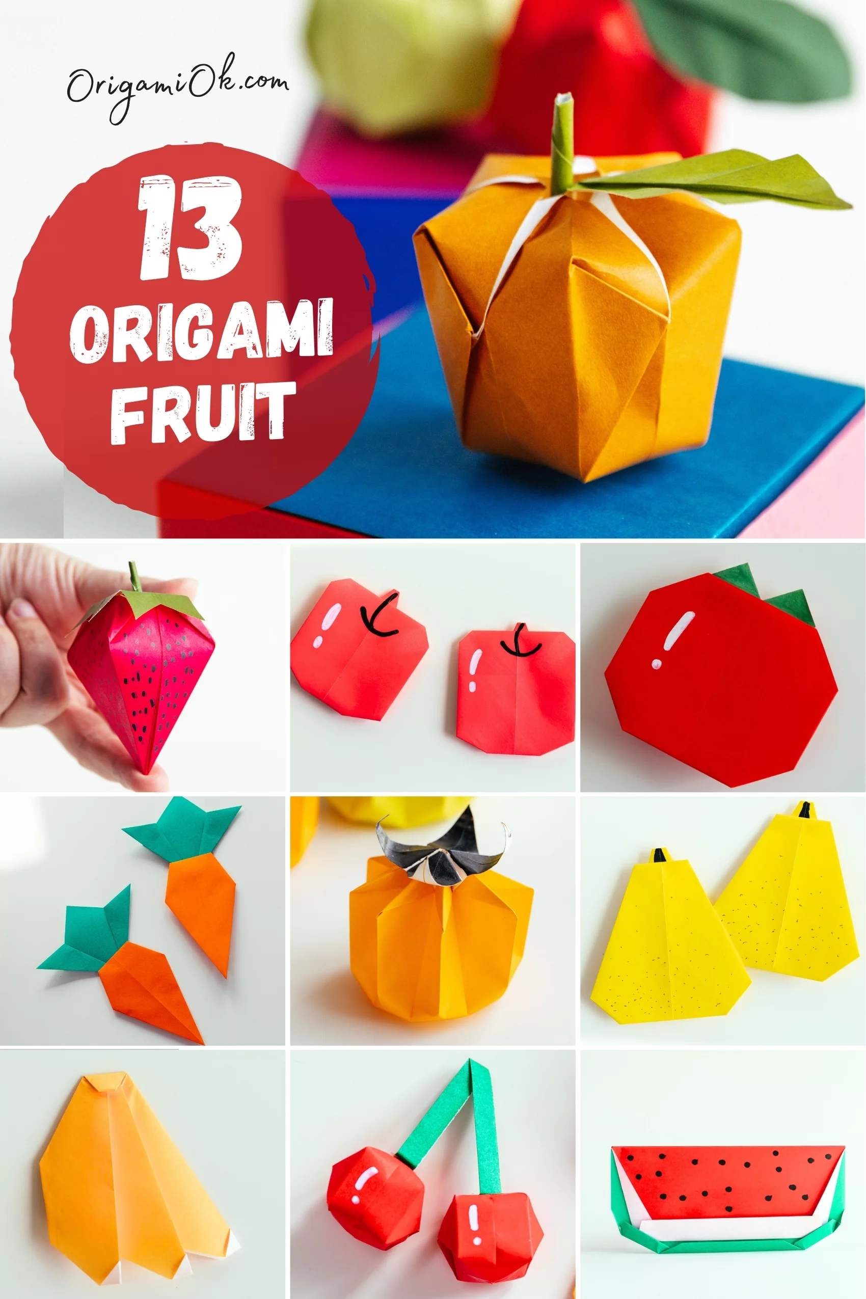 13 easy origami fruit step by step instructions