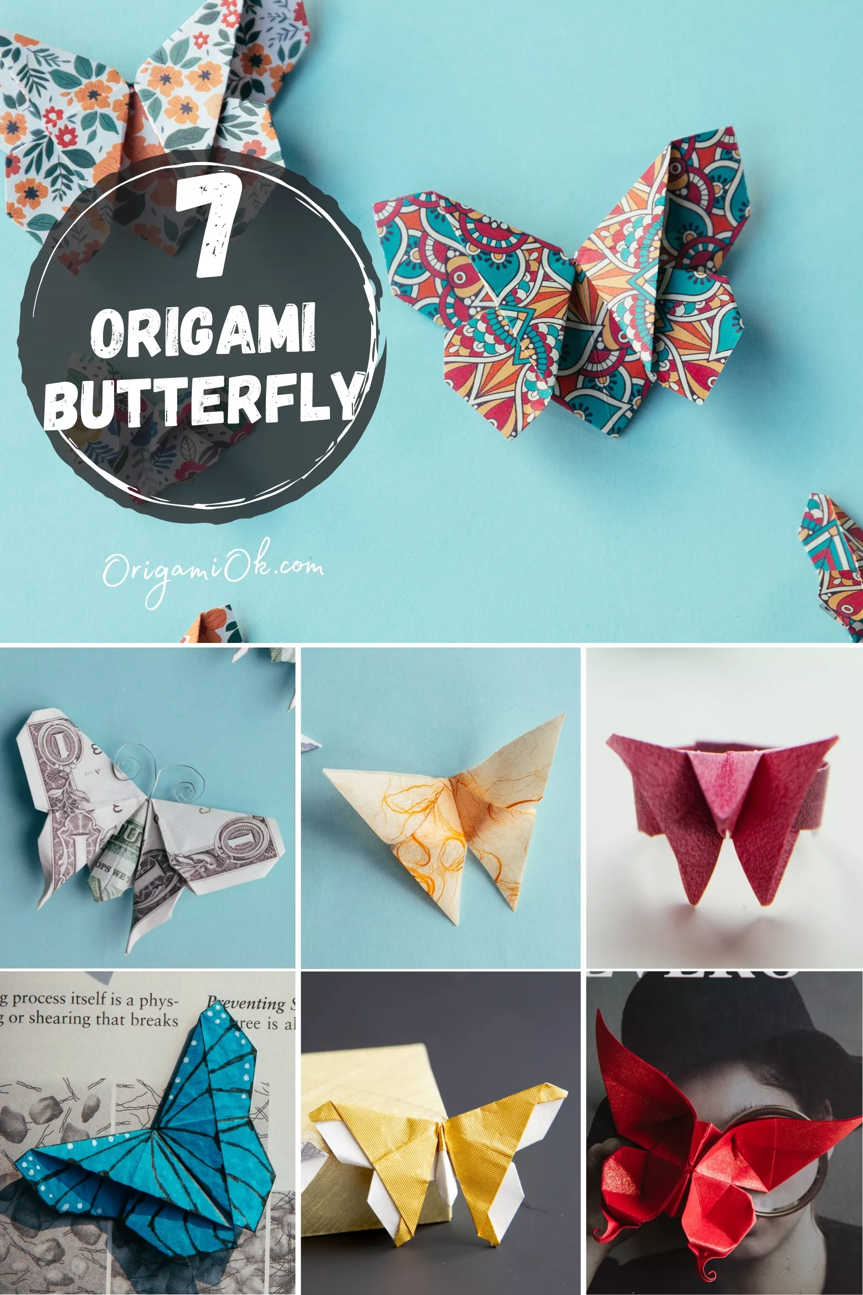 7 Origami Butterfly Step by Step Instructions