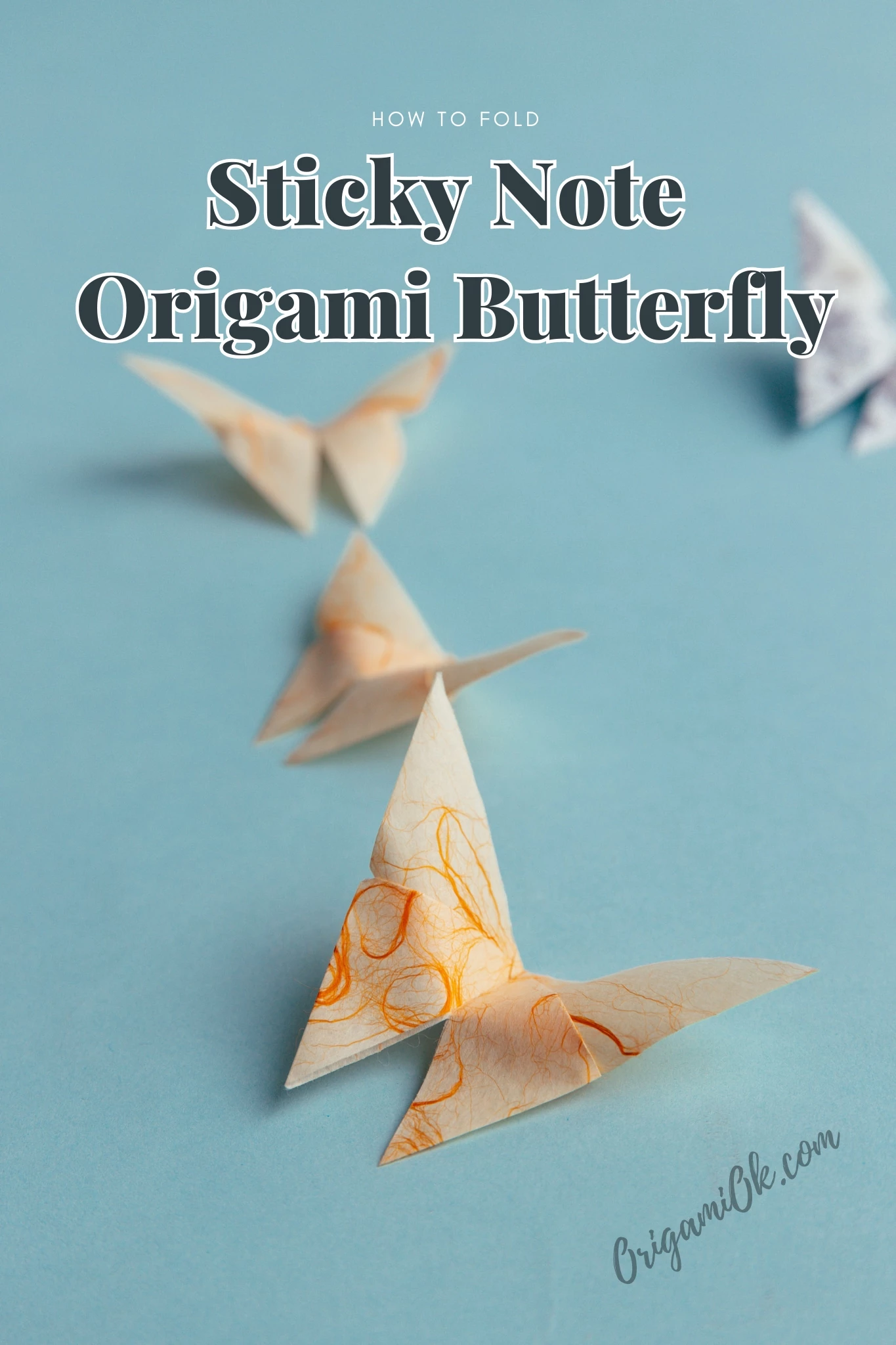 Easy Sticky Note Origami Butterfly
