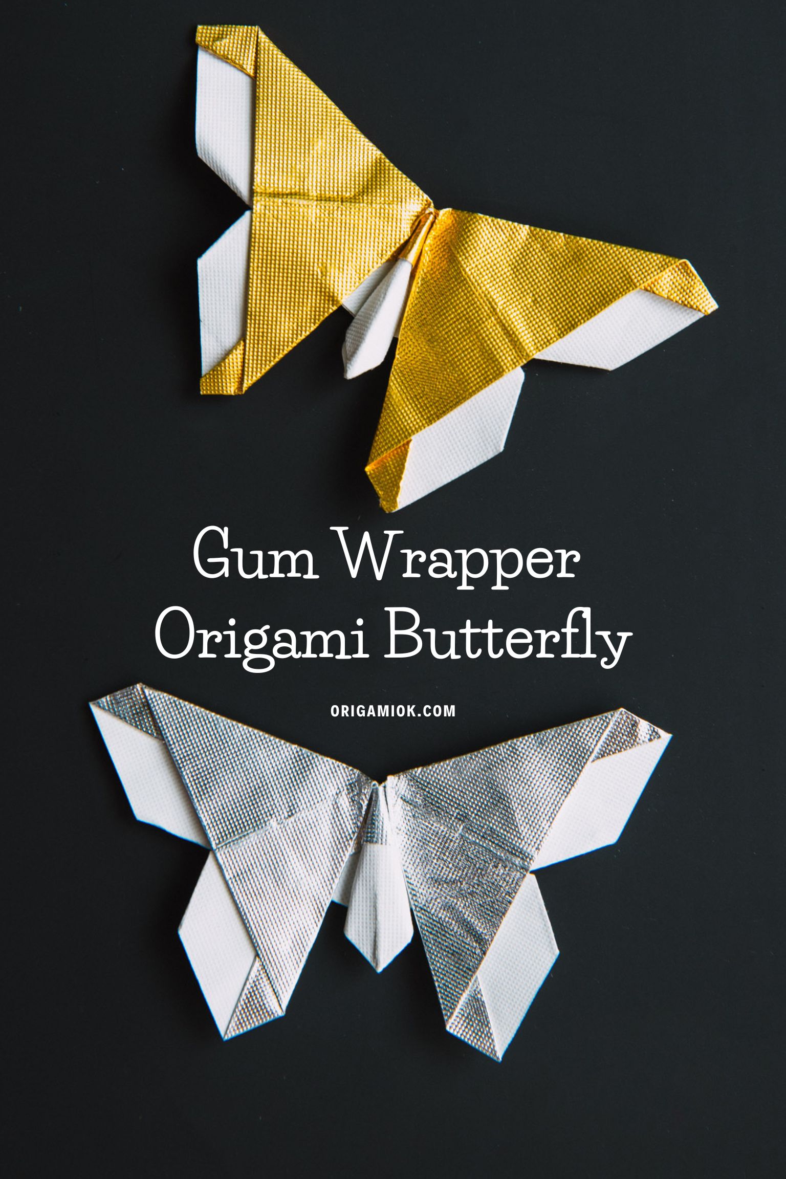gum wrapper origami butterfly | origamiok