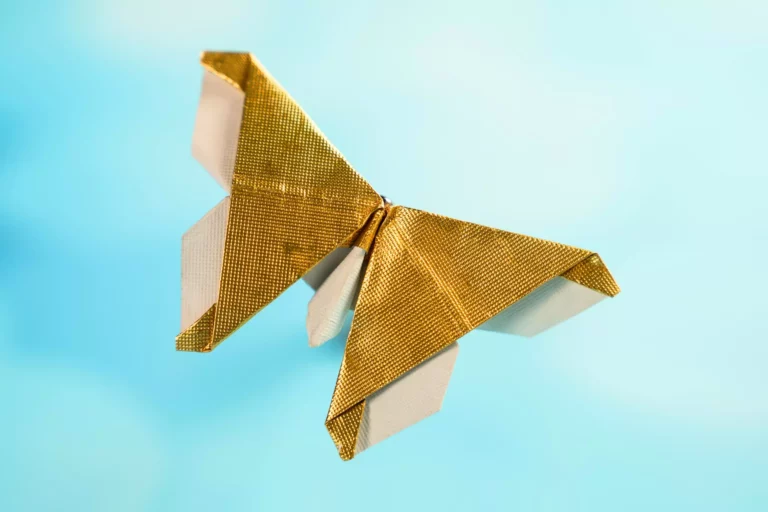 Gum Wrapper Origami Butterfly Instruction