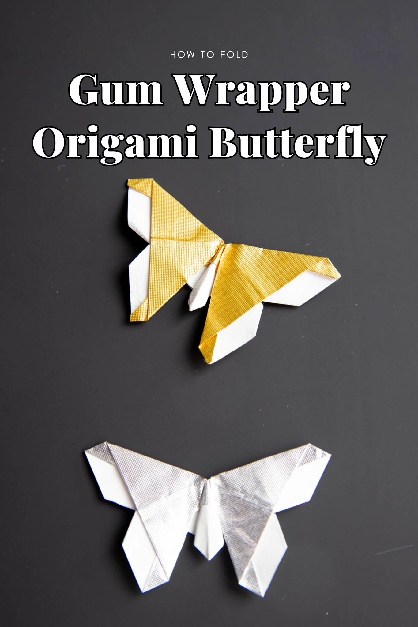 Gum Wrapper Origami Butterfly