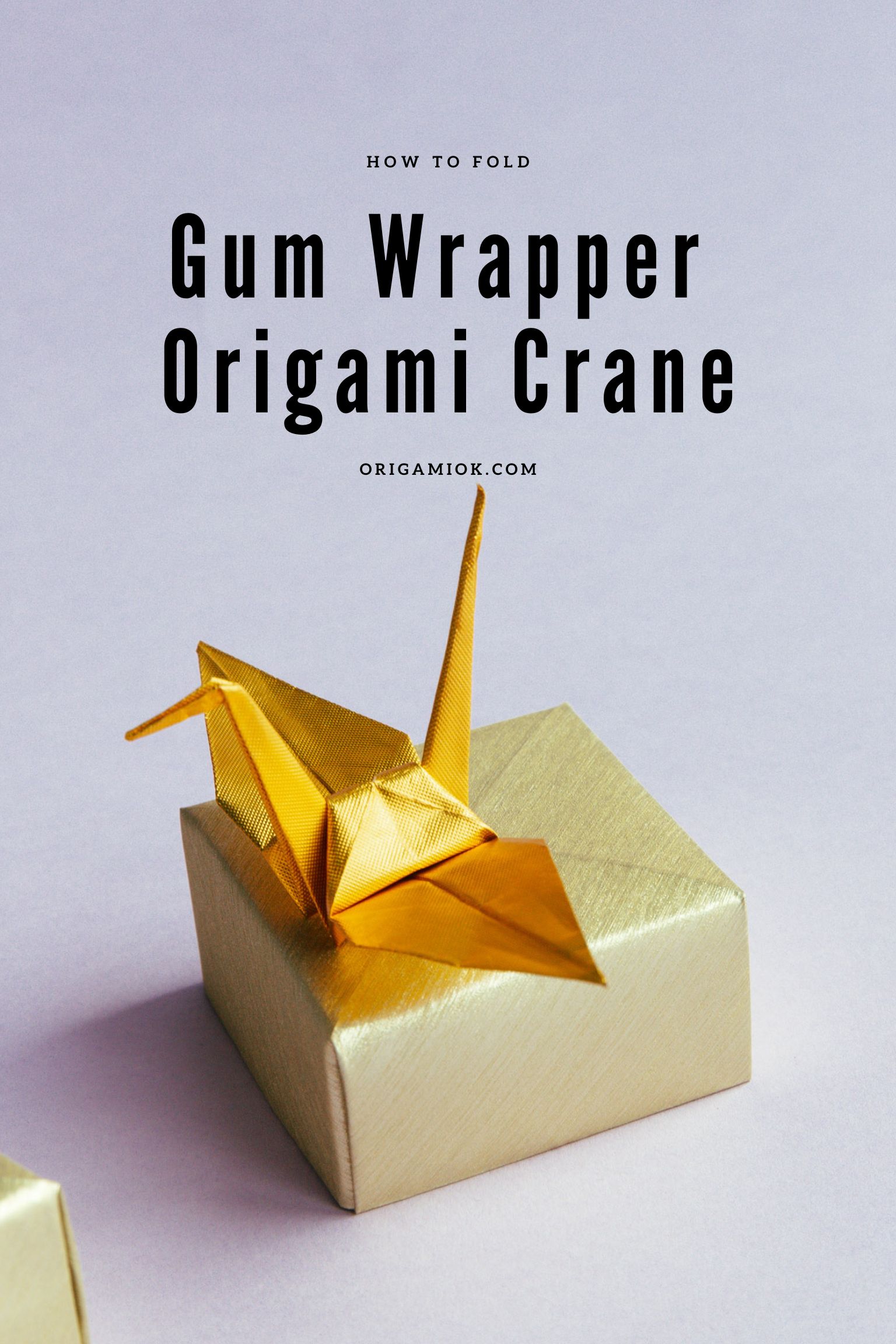 gum wrapper origami crane | origamiok
