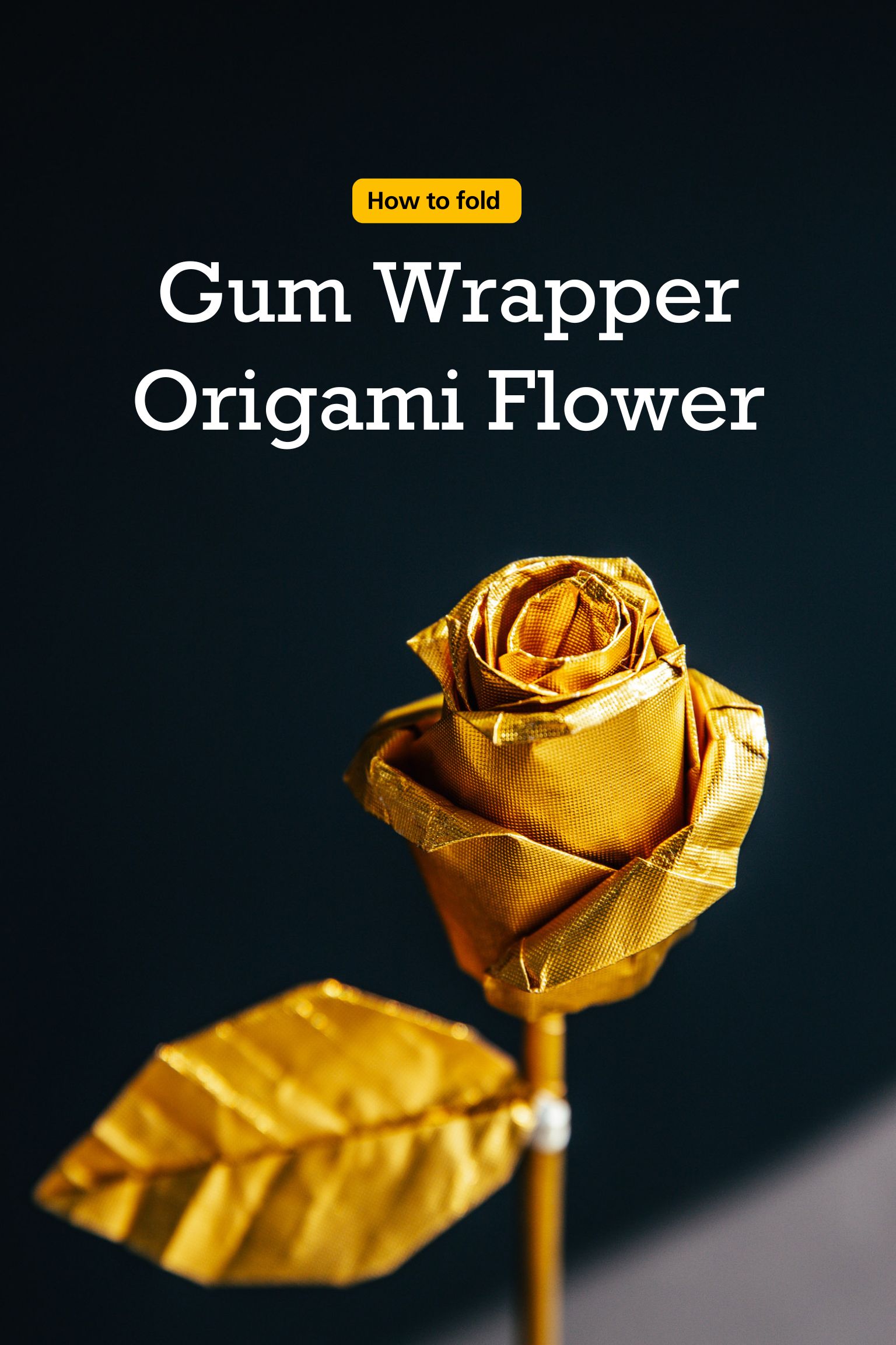 gum wrapper origami rose flower | origamiok