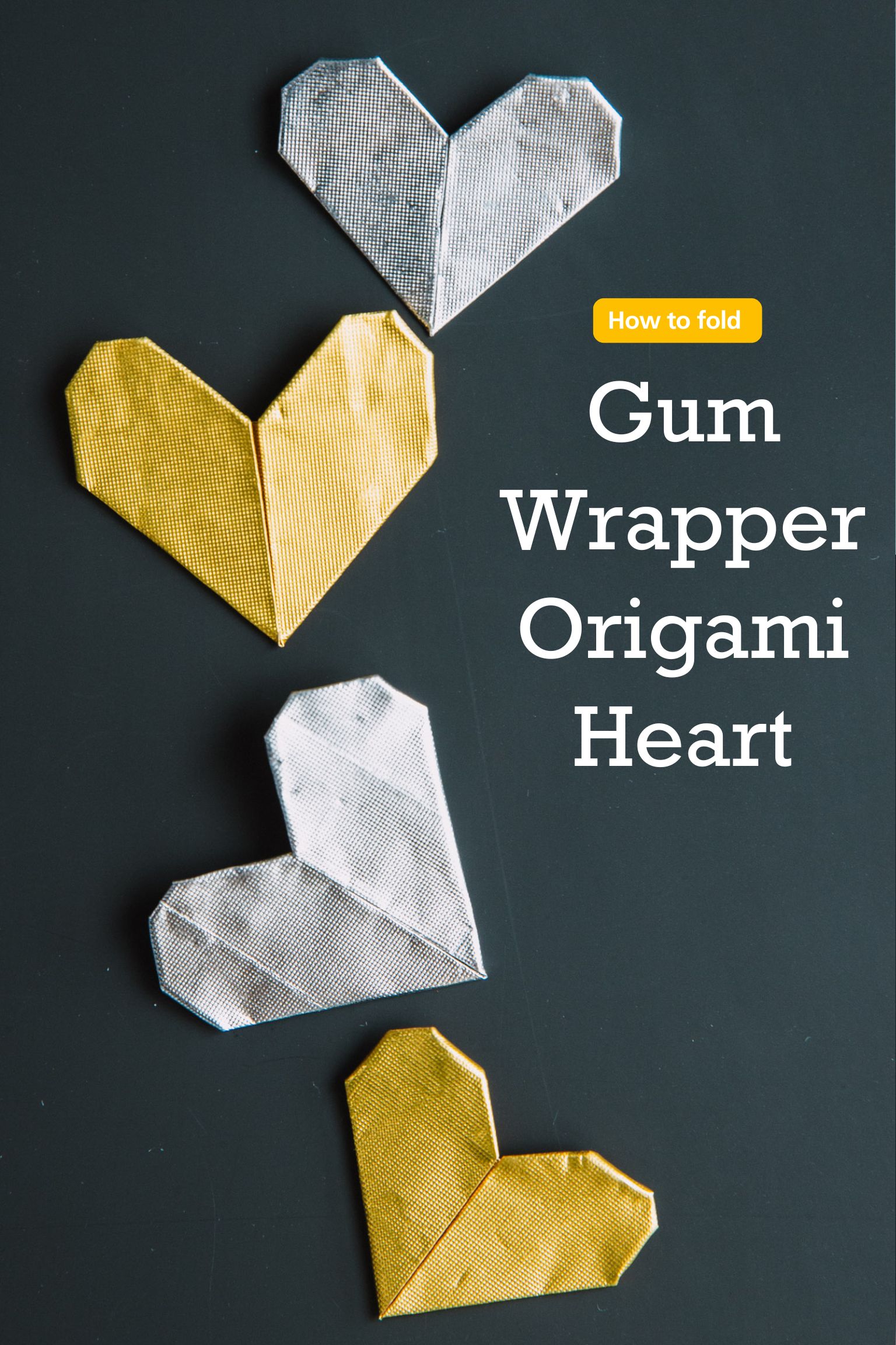 gum wrapper origami heart | origamiok
