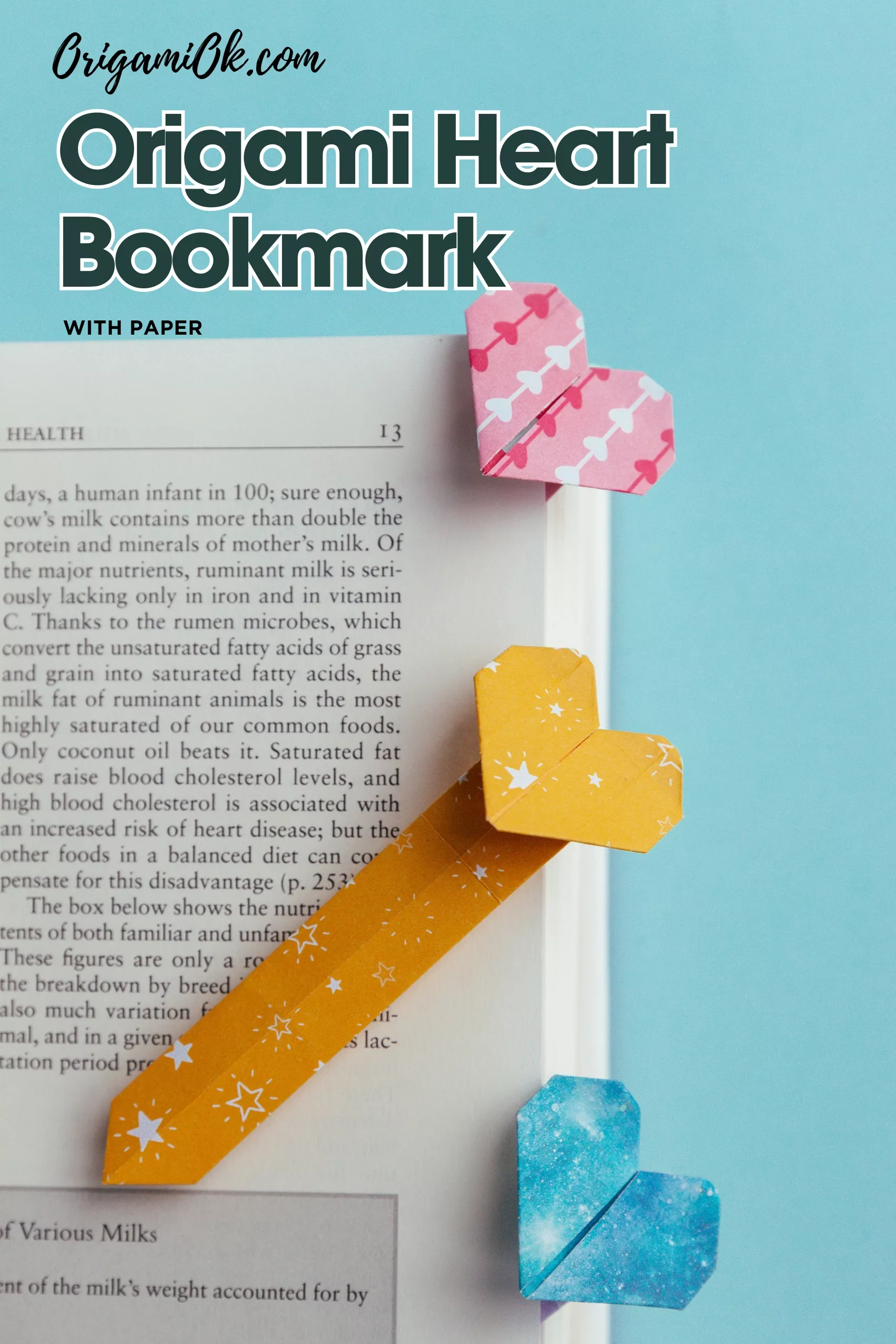 Origami Heart Bookmark 2