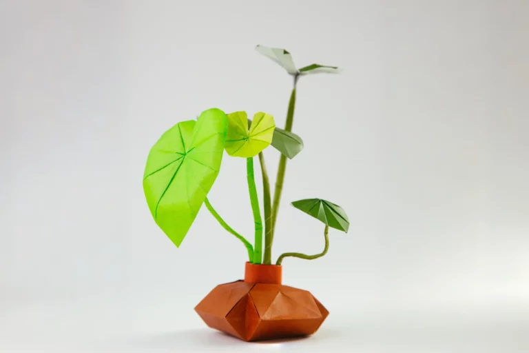How to Fold an Origami Pot Plant